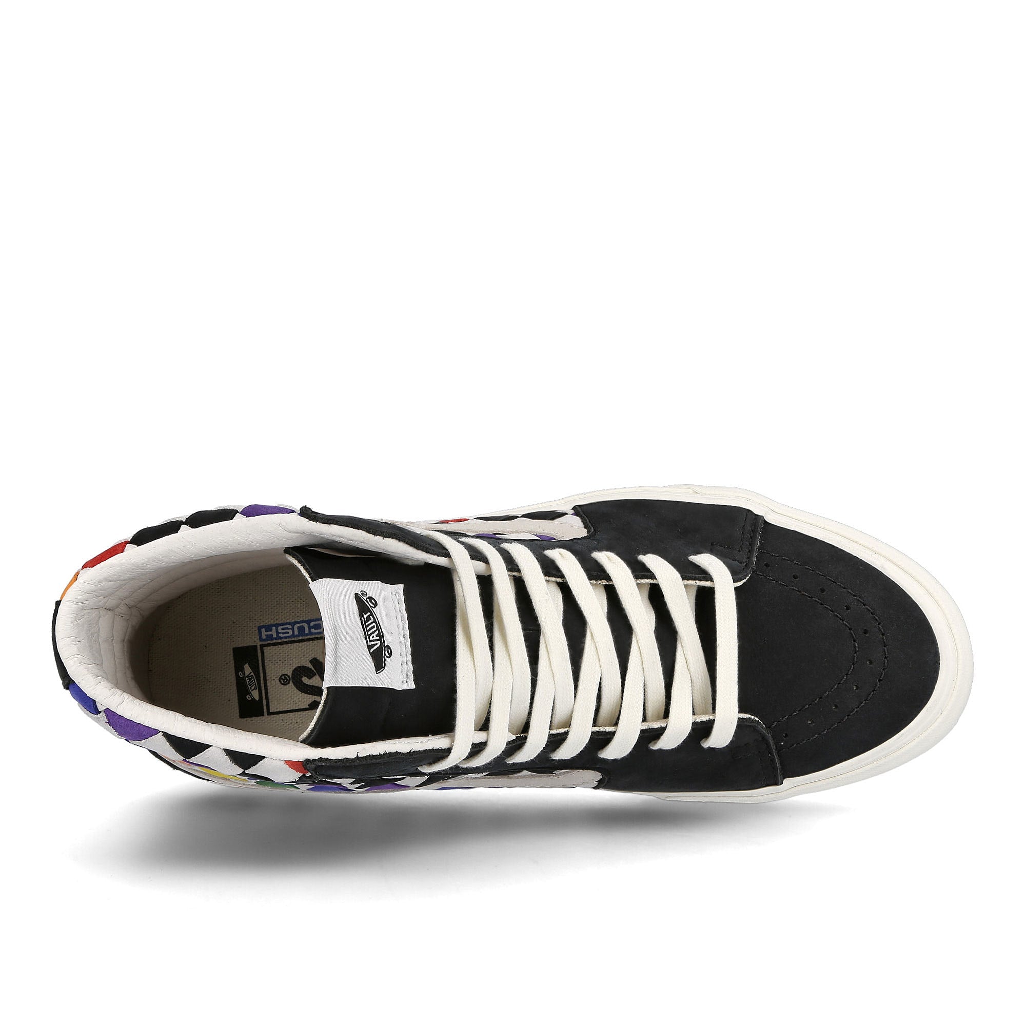 Vans sk8-hi vault lx pride Woven Leather Rainbow / Marshmallow Detail view 1 | Overkill