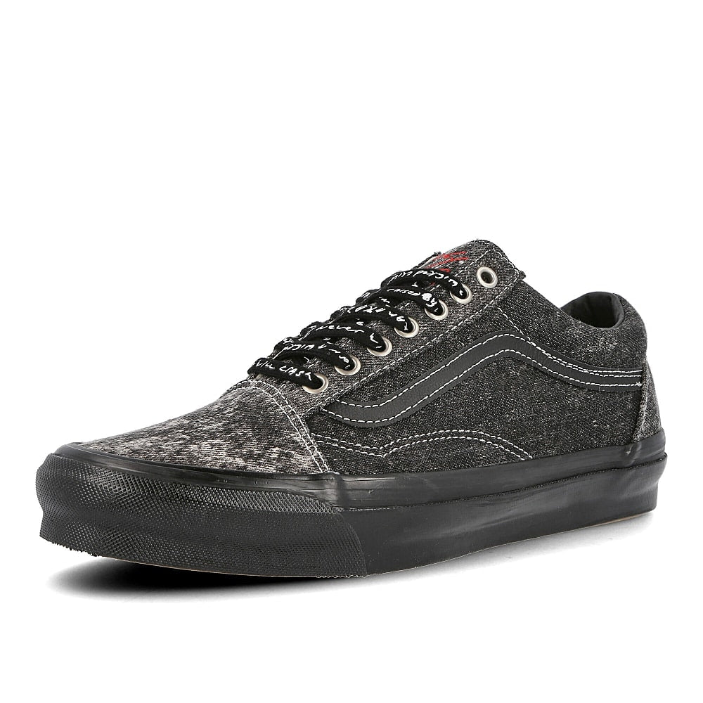 Vans Jim Goldberg x Vans Old Skool Lx Acid Wash Denim Sneakers Close Up | Overkill