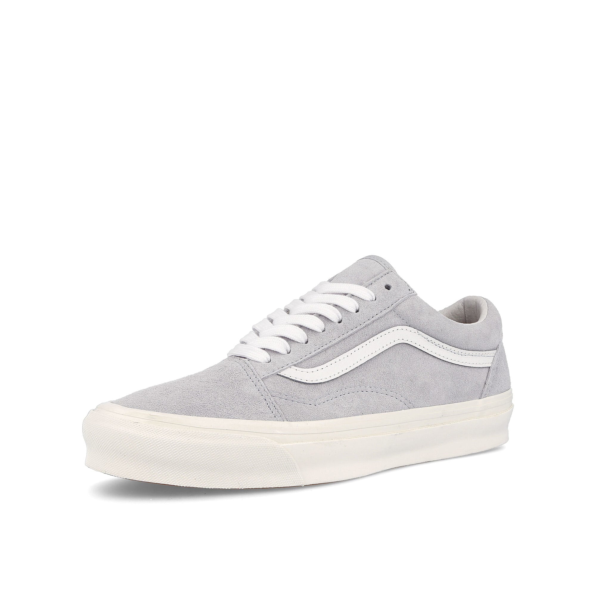Vans og old skool l Pig Suede Gray Dawn Sneakers Close Up | Overkill