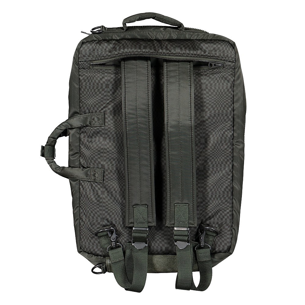 Porter-Yoshida & Co. Vans x Porter-Yoshida & Co. Tanker 3-Way Briefcase Olive Briefcases & Messenger Bags Close-up | Overkill
