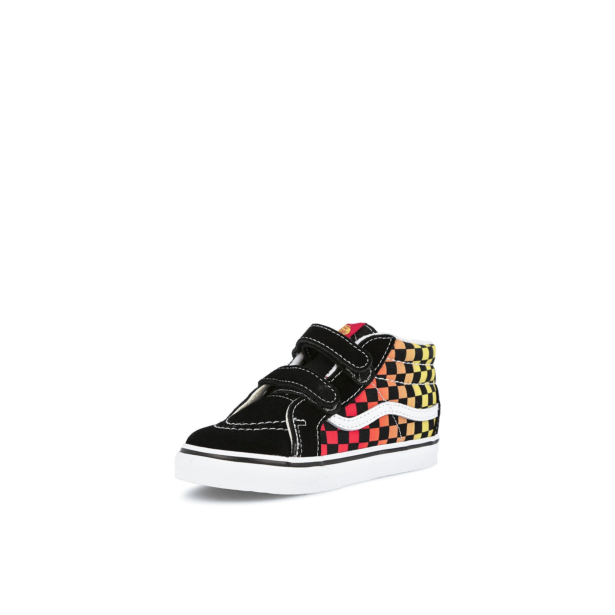 Vans sk8-mid reissue v infants Flame Logo Repeat Mid Top Sneakers Close Up | Overkill