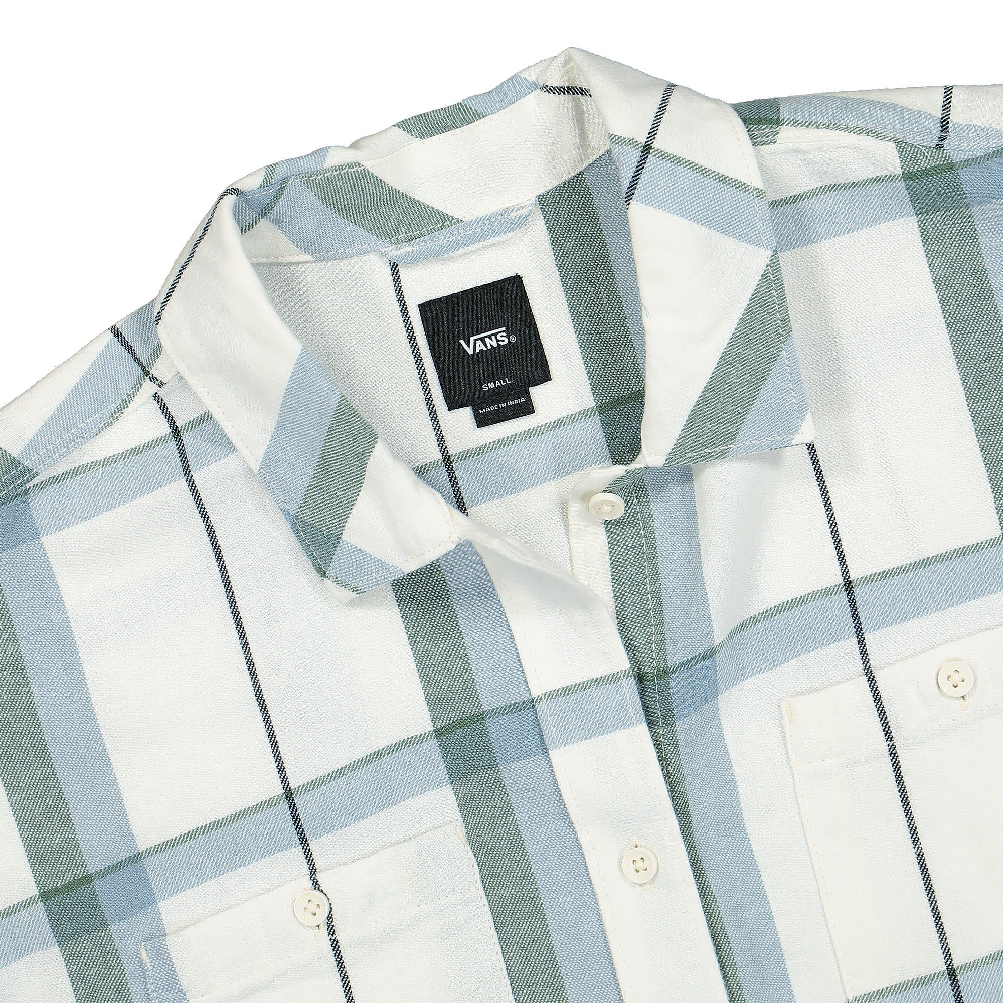 Vans Tori Plaid LS Top White Longsleeves Close-up | Overkill