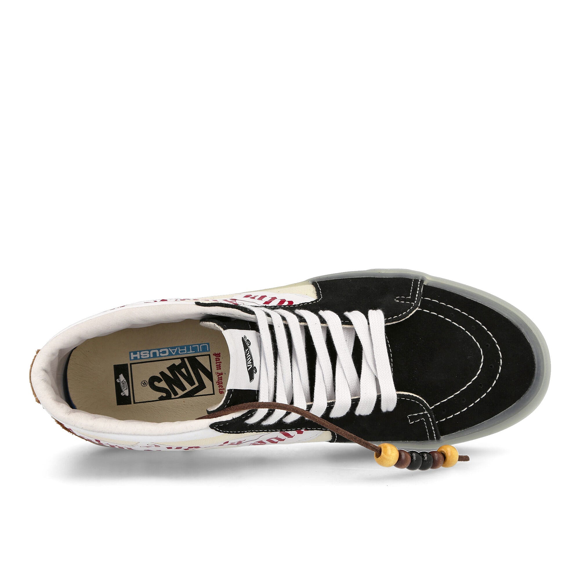 Vans Palm Angels x Vans Sk8-Mid Vlt Lx Black / Chipmunk Sneakers Detailfoto | Overkill