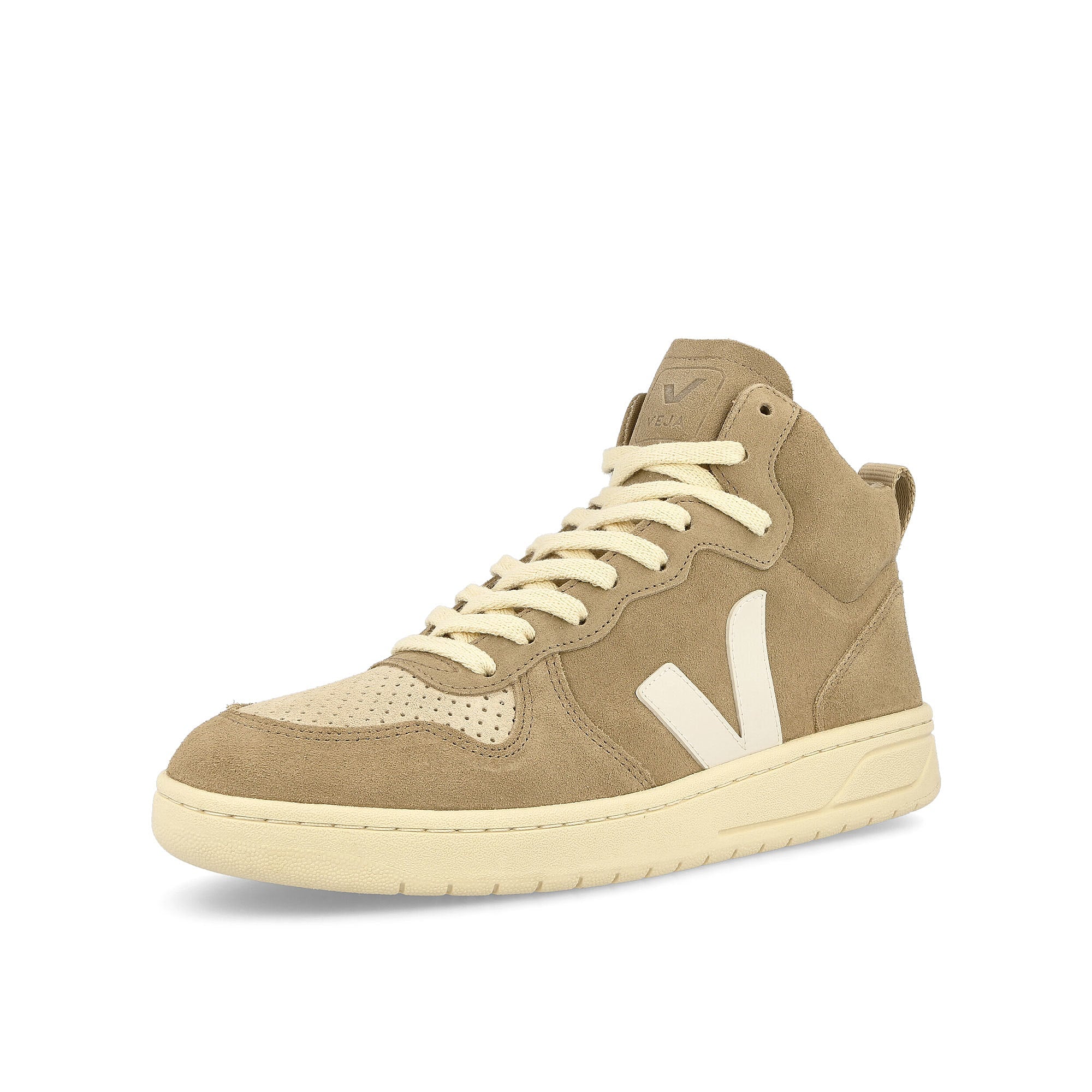 Veja v-15 suede Brown / Beige Sneakers Close Up | Overkill