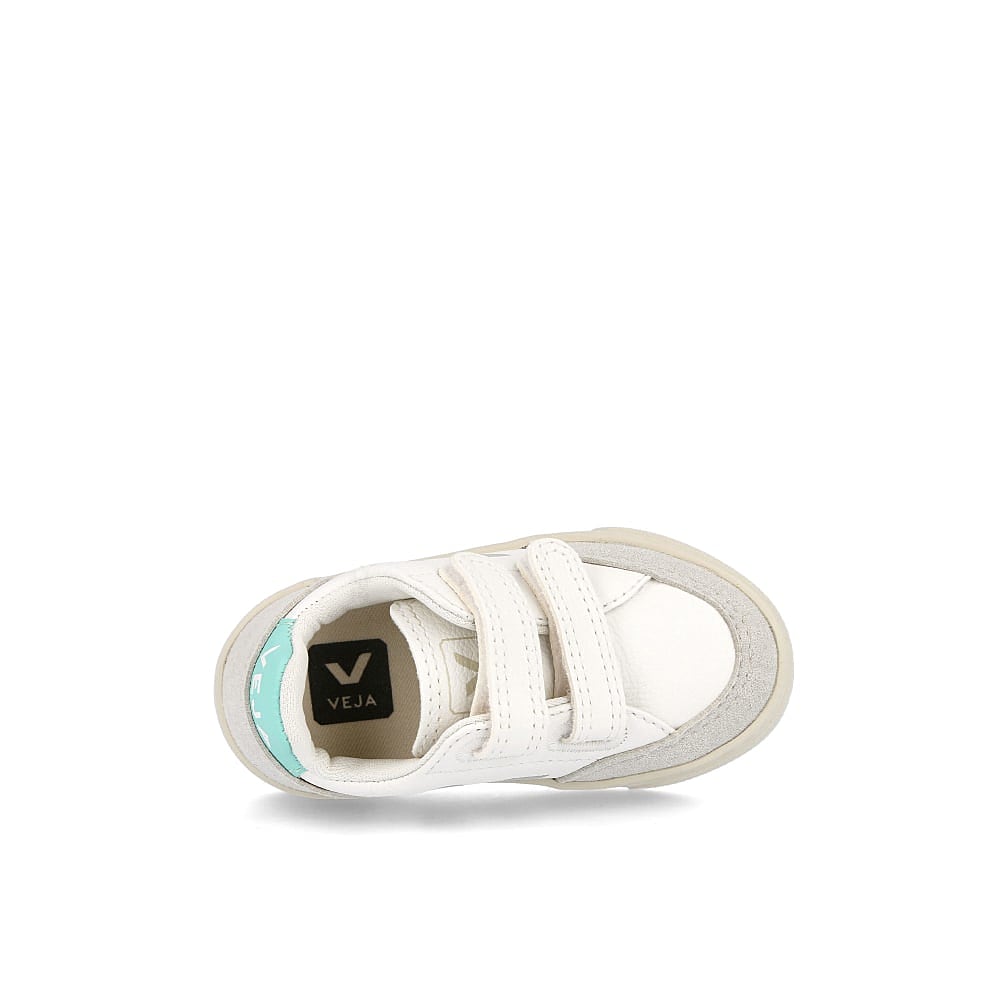 Veja small v-12 velcro chromefree Extra - White - Parme - Turquoise Low Top Sneakers Detailfoto | Overkill
