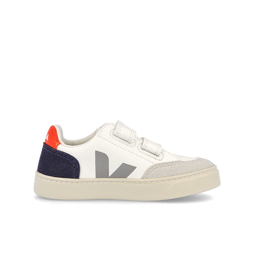Veja small v-12 velcro chromefree leather Extra White-Multico Nautico Low Top Sneakers Silhouette | Overkill