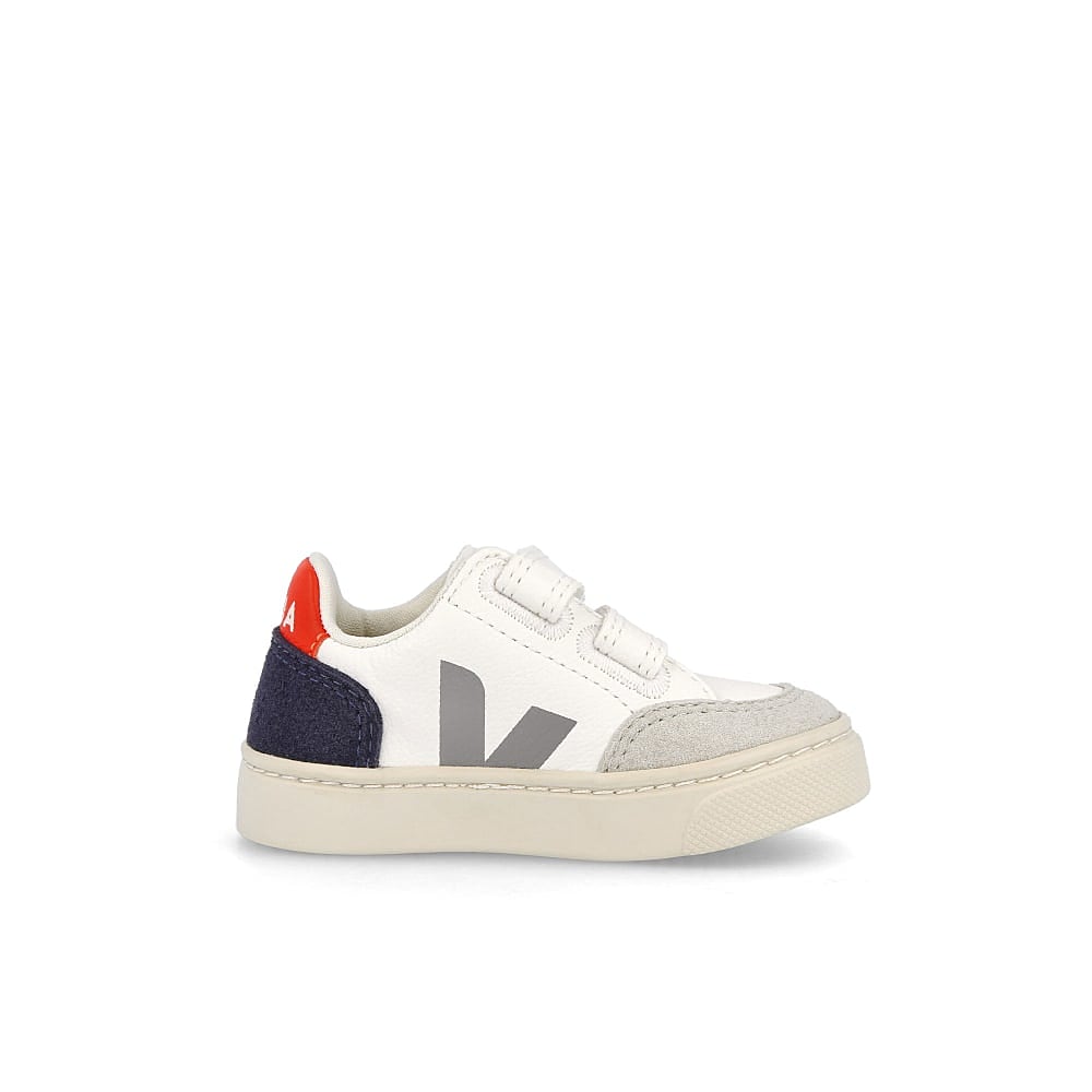 Veja small v-12 velcro chromefree leather Extra White-Multico Nautico Low Top Sneakers Silhouette | Overkill