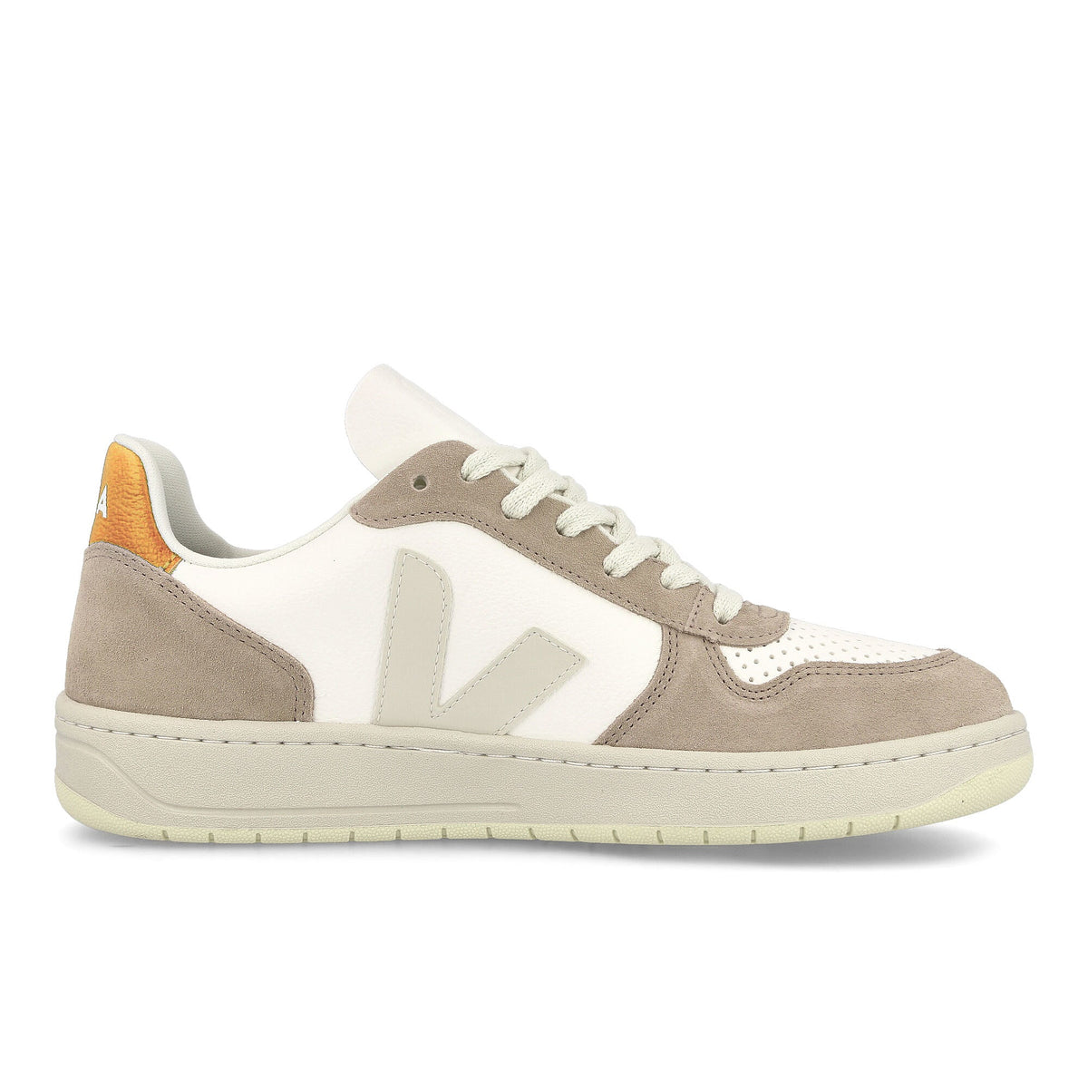 Veja v-10 leather Extra White / Sahara / Ouro Sneakers Silhouette | Overkill