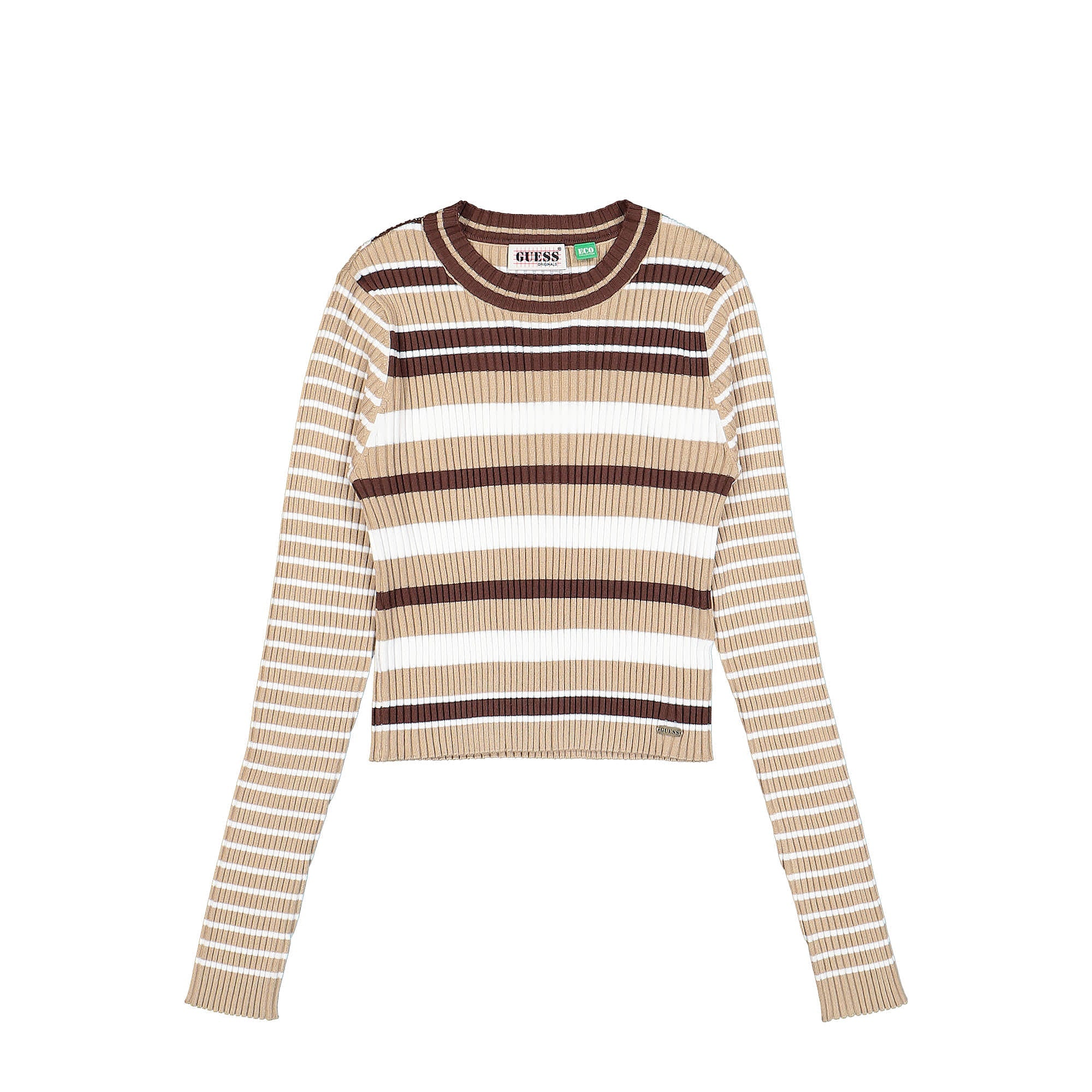 GUESS Originals Wmns Go Sophia Ls Ribbed Sweater Brown Oak Sweatshirts W2BR14Z2YM2-F15I | Overkill