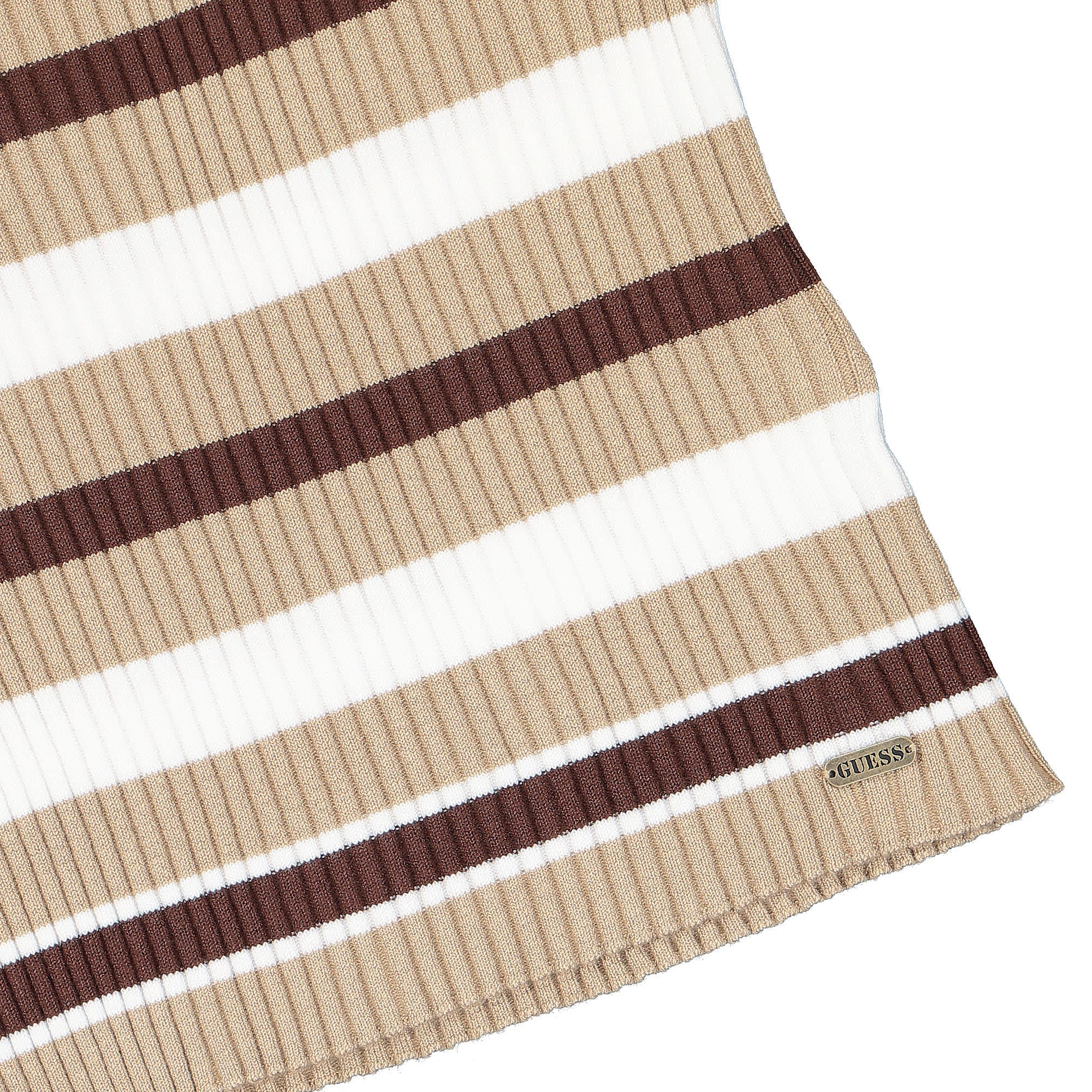 GUESS Originals Wmns Go Sophia Ls Ribbed Sweater Brown Oak Sweatshirts Detailfoto | Overkill