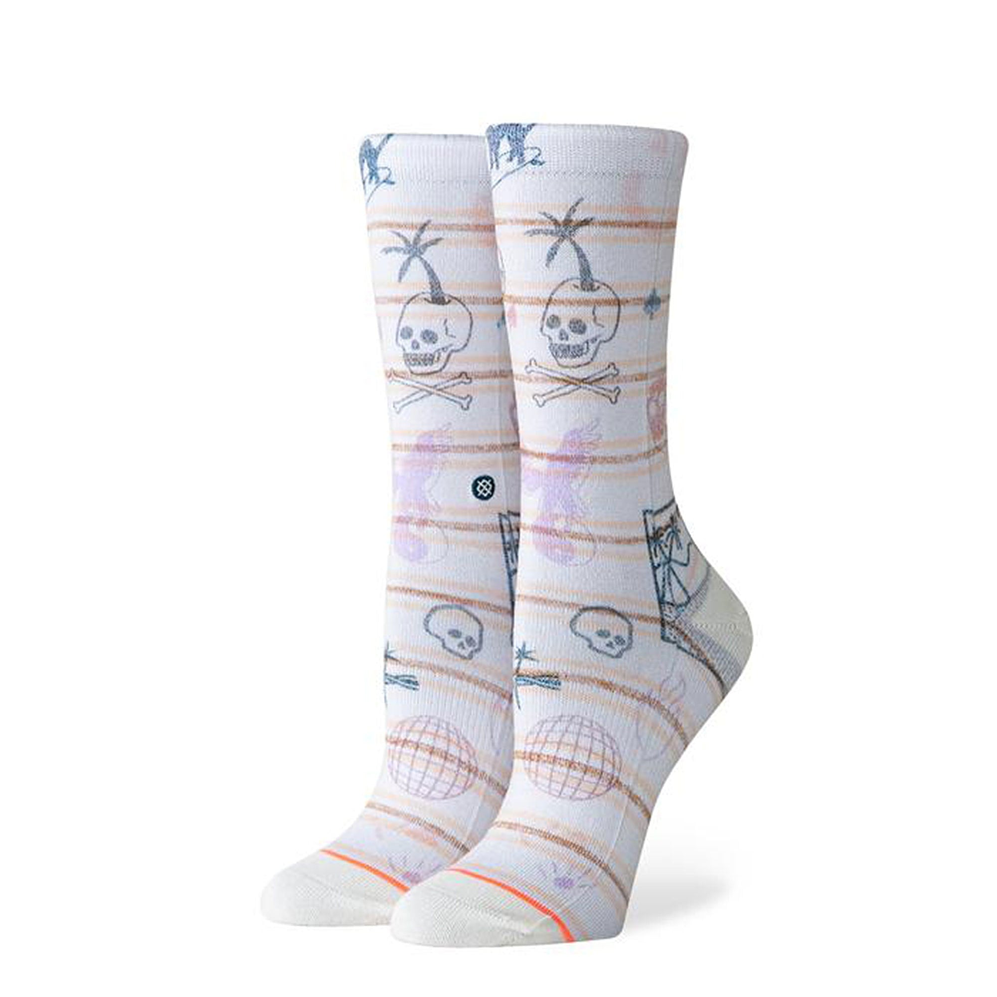 Stance Hippie Moshpit Crew Socks Off White Socks W525C19HMC | Overkill