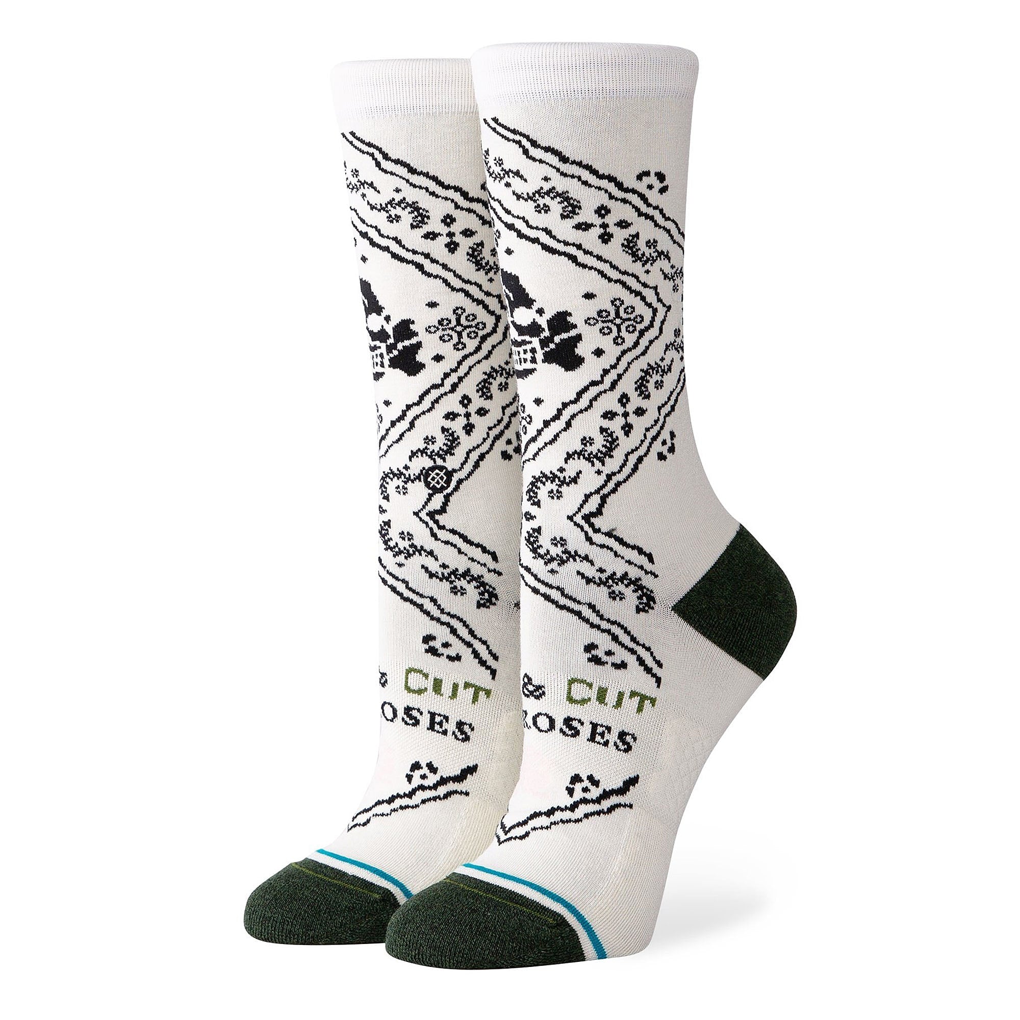 Stance Wmns Cut The Roses Crew Socks Cream Socks W545A20CUT-CRM | Overkill