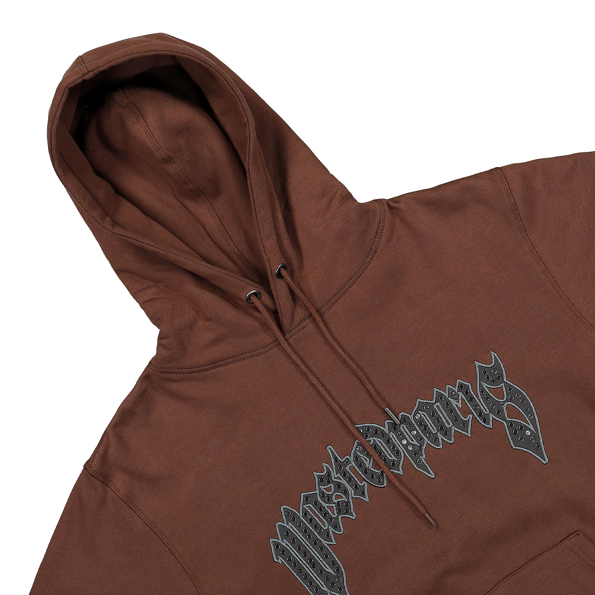 Wasted Paris Iron Pitcher Hoodie Brown Hoodies Close-up | Overkill