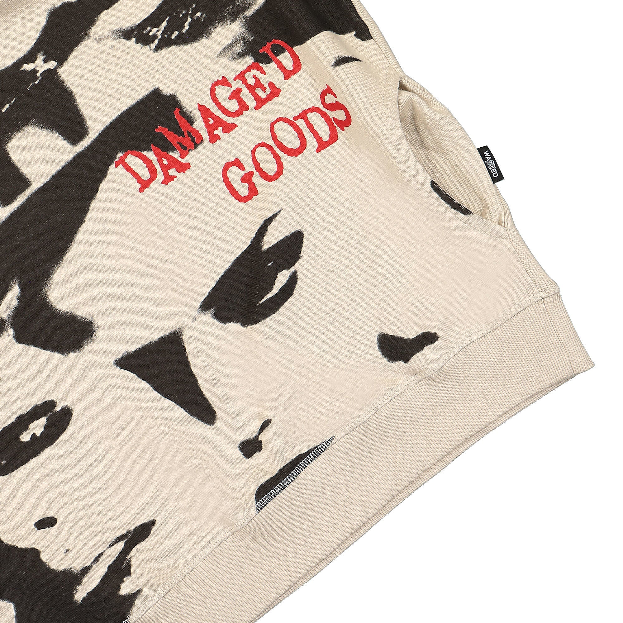 Wasted Paris Side Pocket Damaged Goods Hoodie Sand Hoodies Detailfoto | Overkill