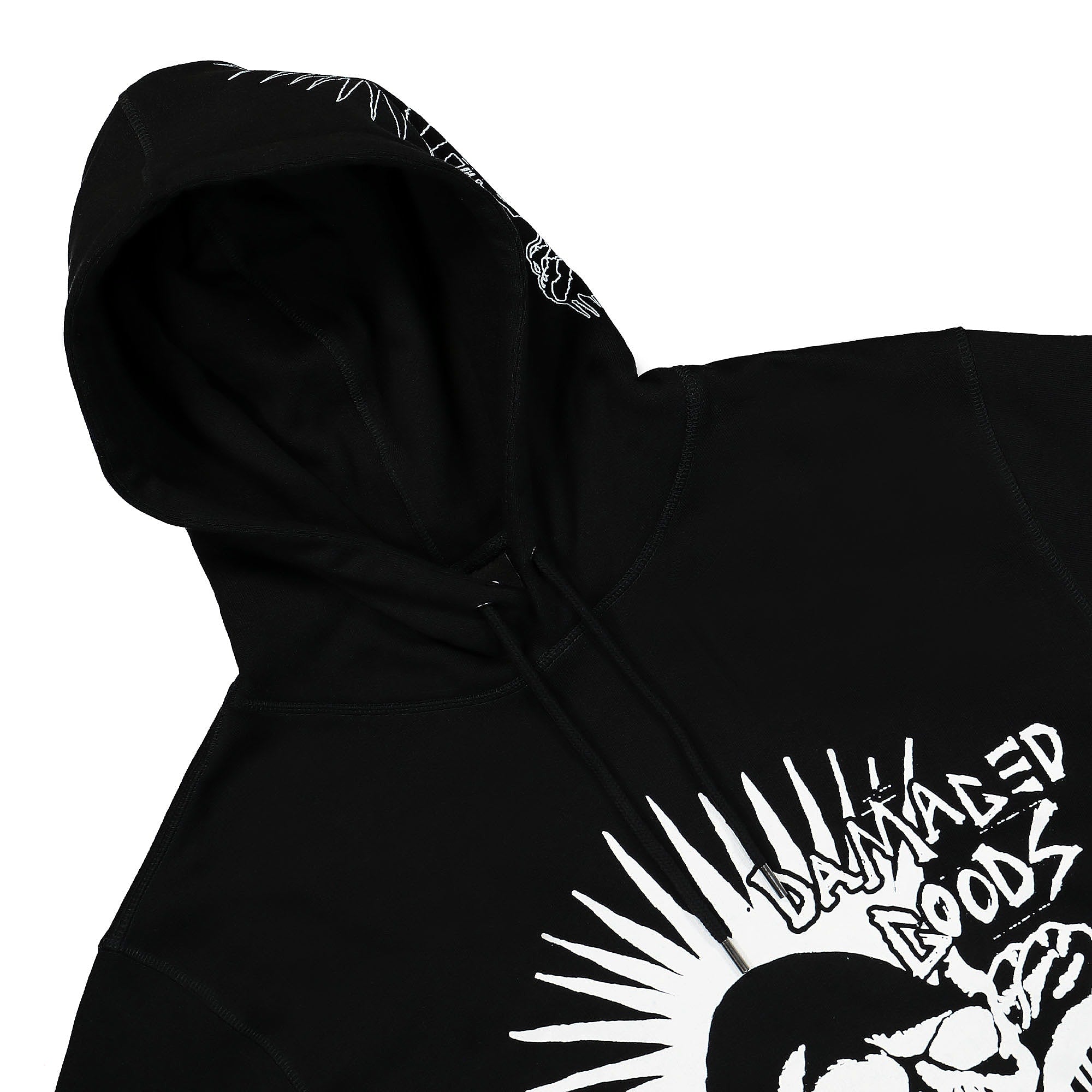 Wasted Paris Side Pocket Exit Hoodie Black Hoodies Close-up | Overkill
