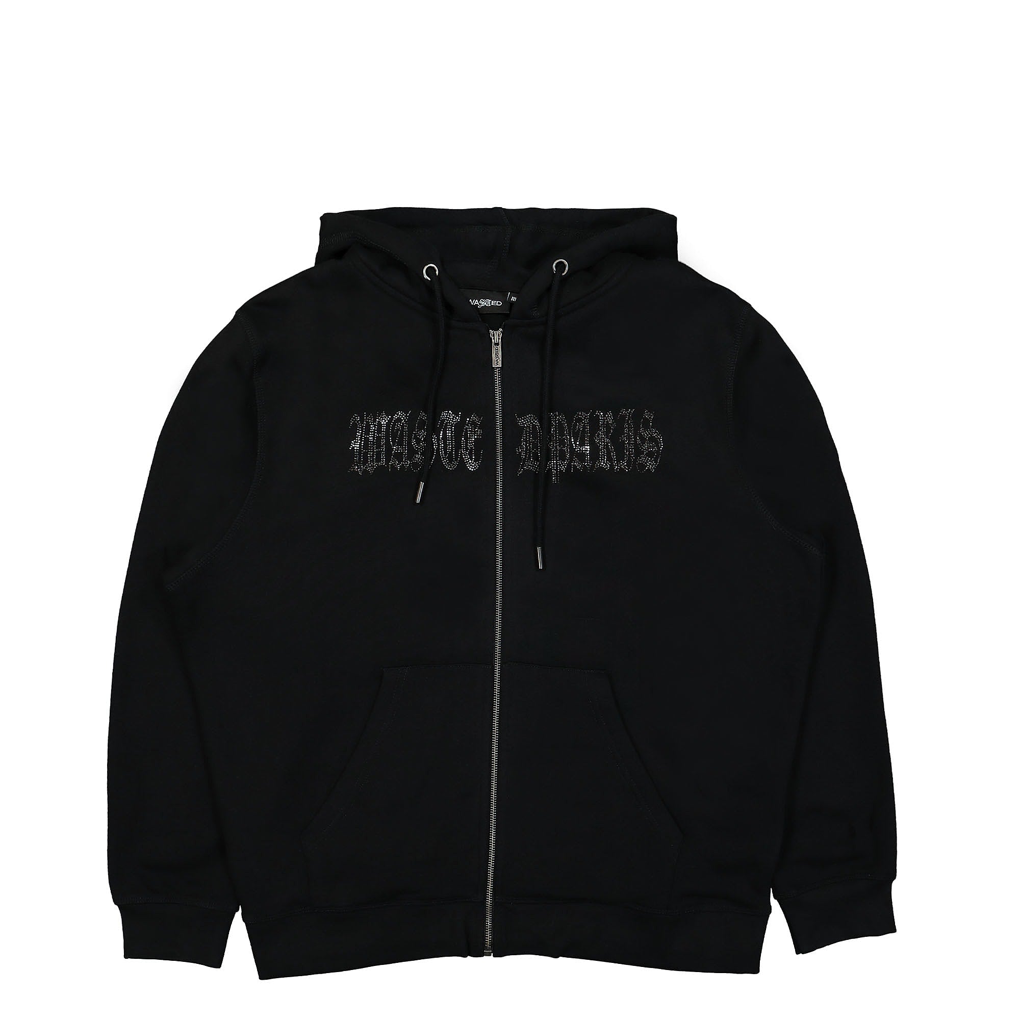 Wasted Paris Iron Arch Zip Hoodie Black Hoodies WPIAZH | Overkill