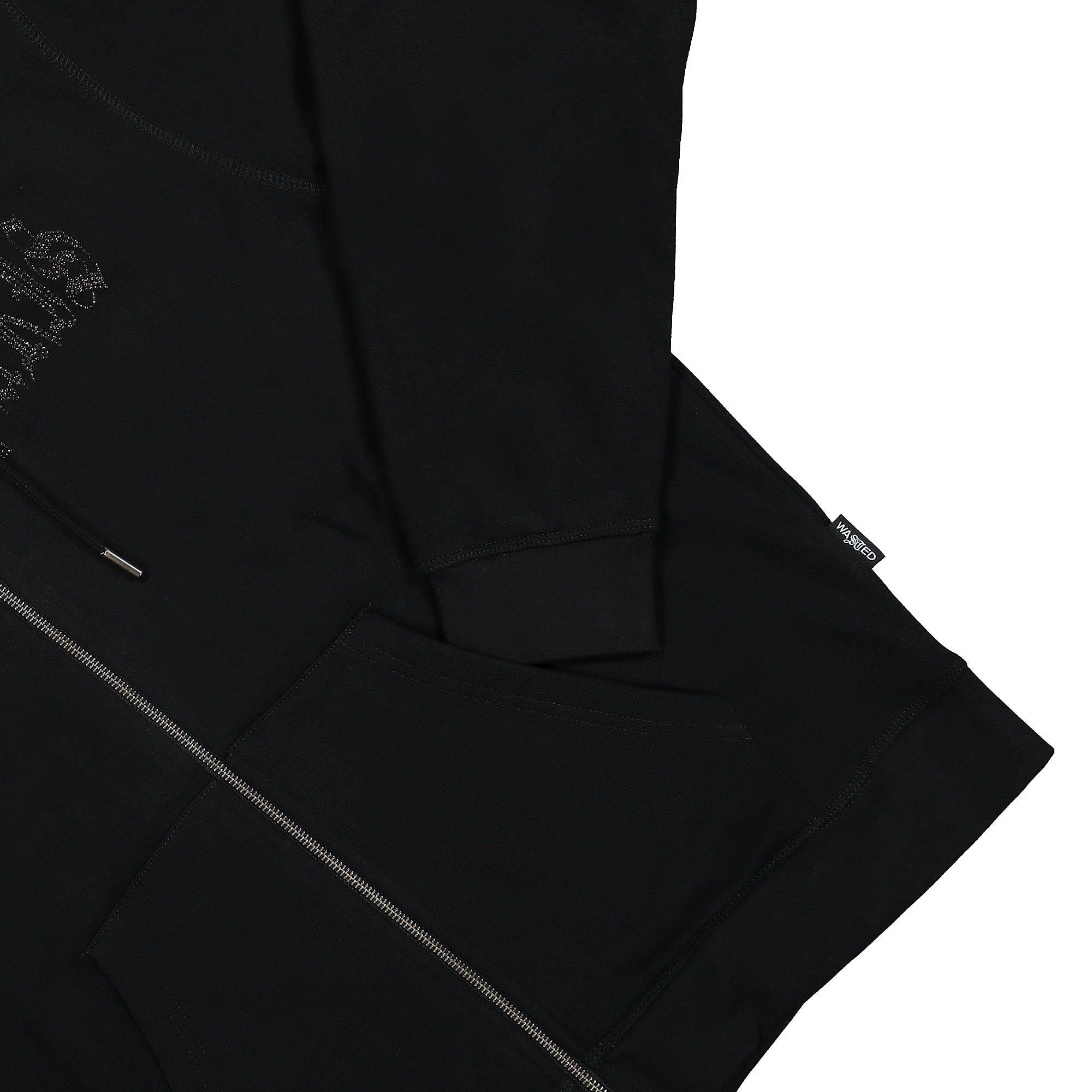 Wasted Paris Iron Arch Zip Hoodie Black Hoodies Detailfoto | Overkill