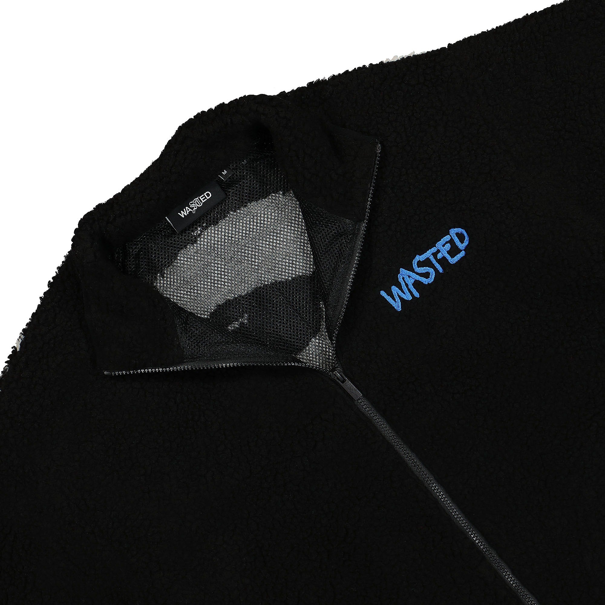 Wasted Paris Pierce Sherpa Jacket Black Jackets Material | Overkill