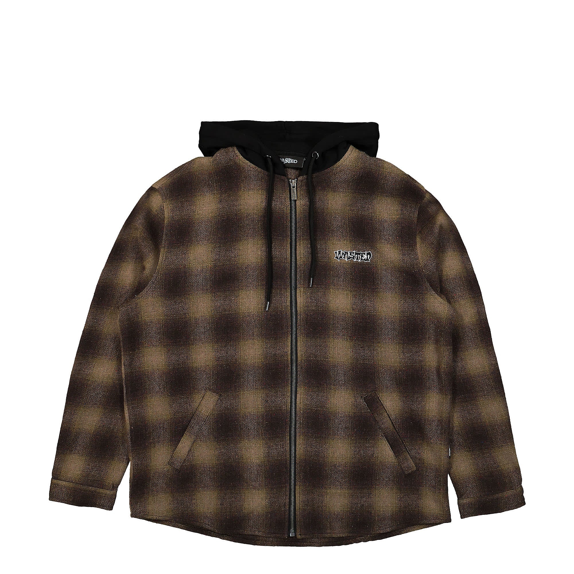 Wasted Paris Shadow Plaid Method Shirt Brown / Black Hoodies WPSPMS2 | Overkill