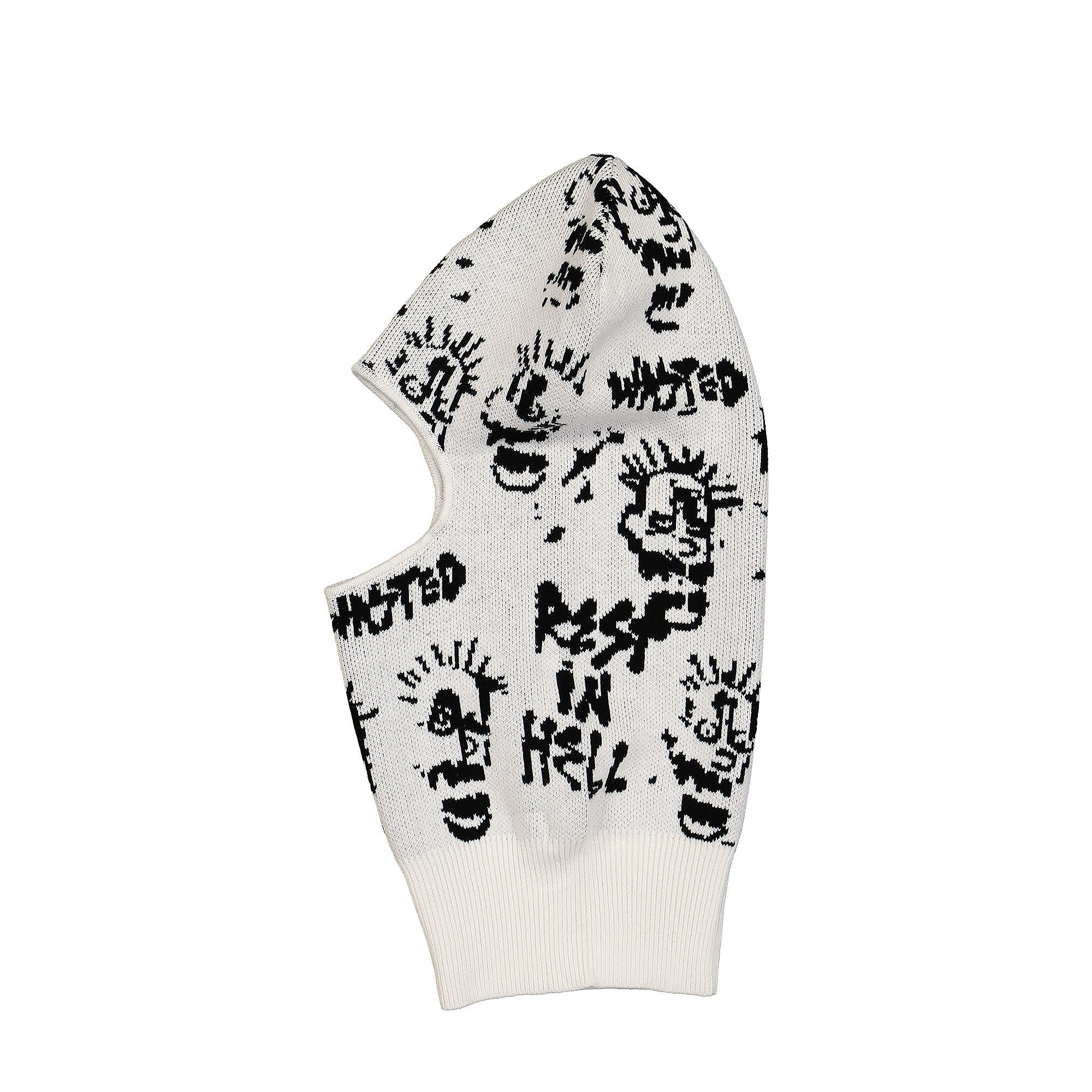 Wasted Paris Ski Mask Skull Hell Beanie White Balaclavas Close-up | Overkill