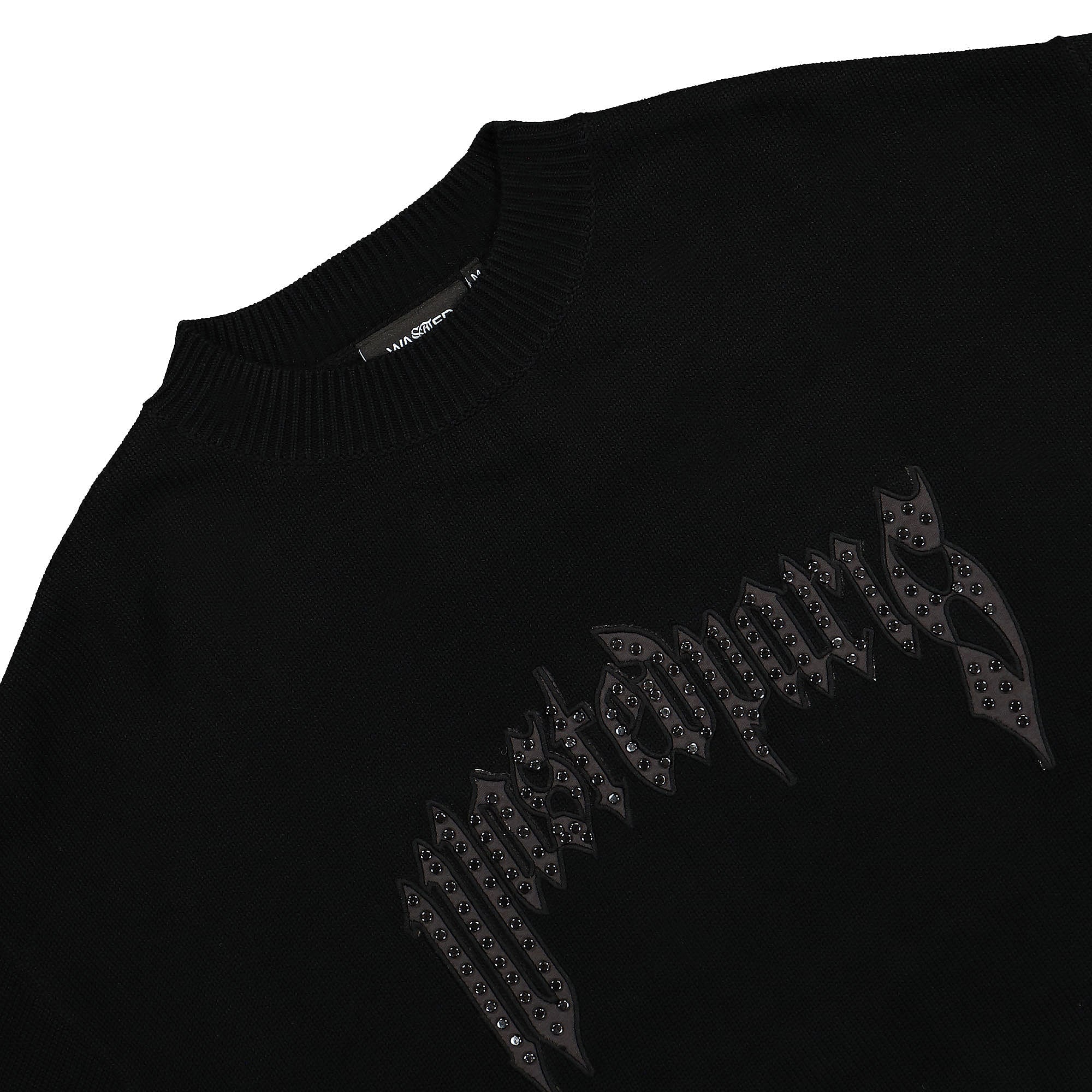 Wasted Paris Iron Pitcher Sweater Black Sweatshirts Close-up | Overkill