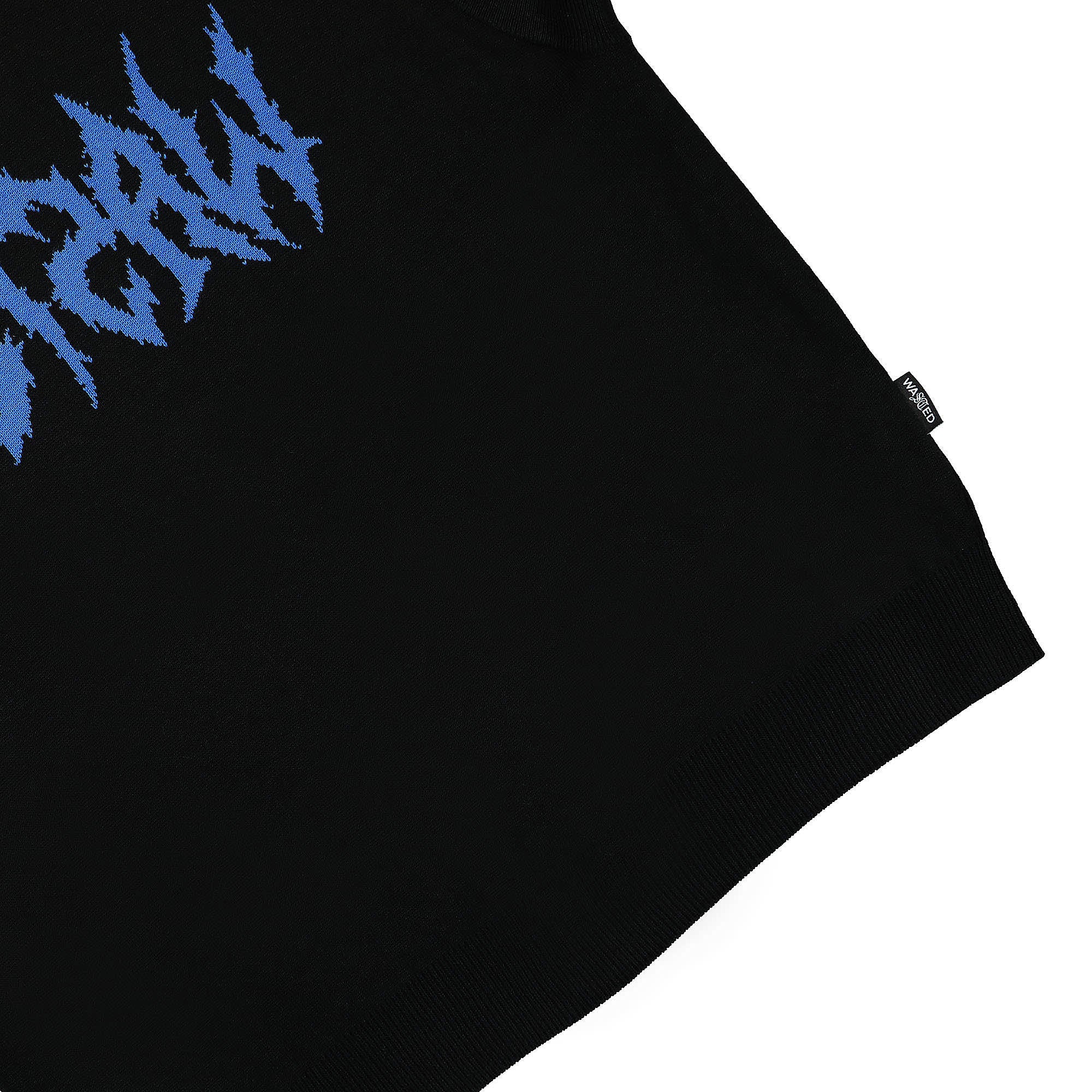 Wasted Paris Razor Reversible Vest Sweater Black / Minor Blue Sweater Vests Detailfoto | Overkill