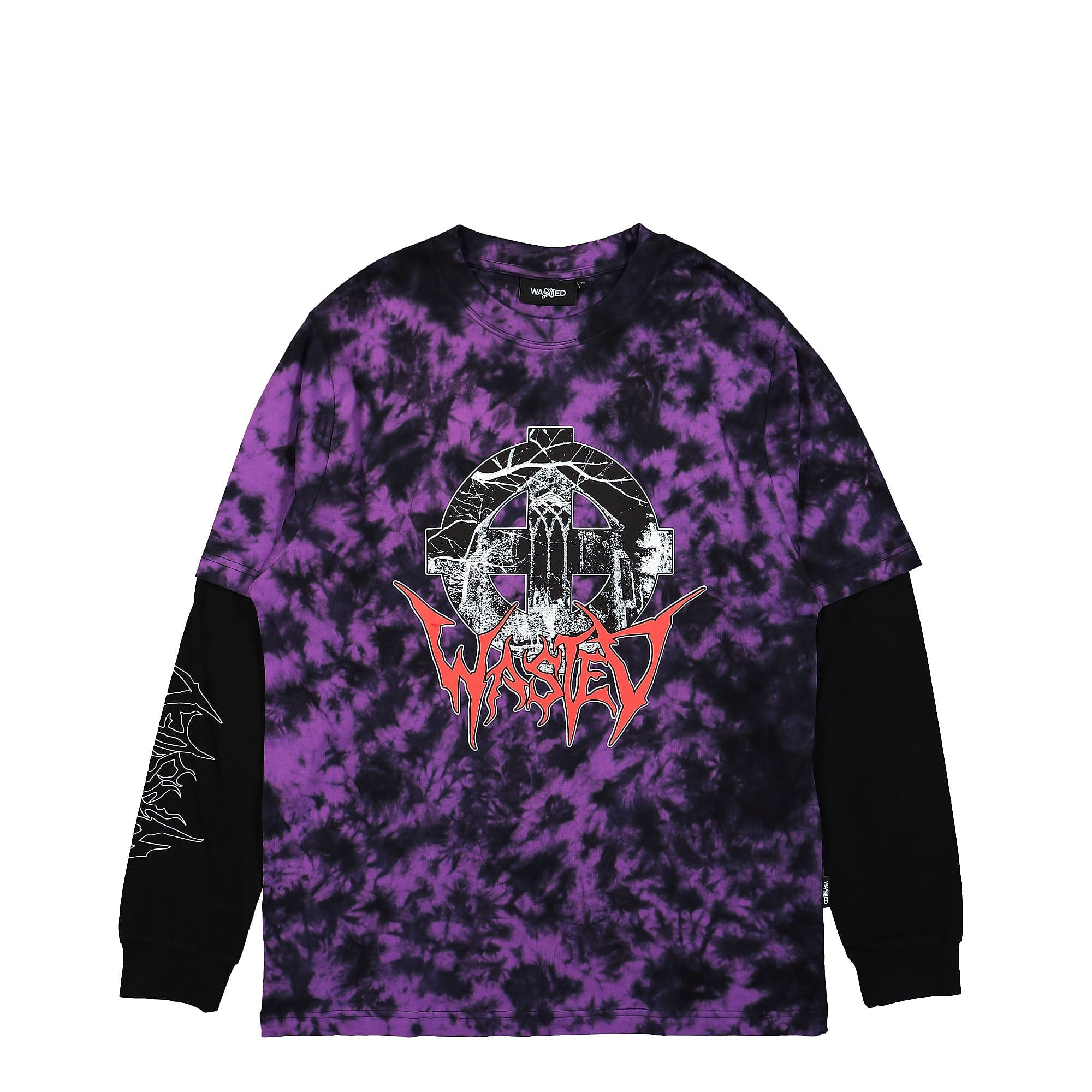 Wasted Paris T-Age Armor Tie Dye Longsleeve Purple Black Longsleeves WPTATDL | Overkill