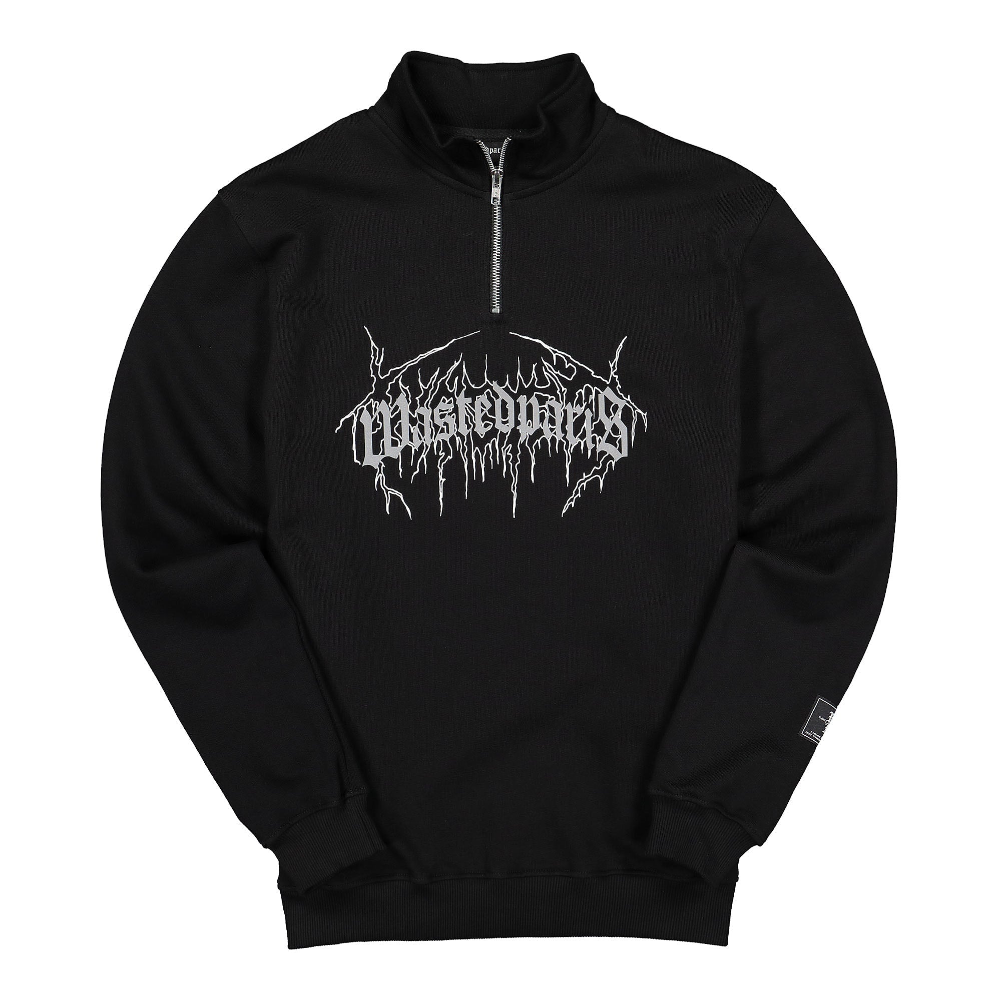 Wasted Paris Dark Bridge Funnel Crew Black Sweatshirts | Overkill