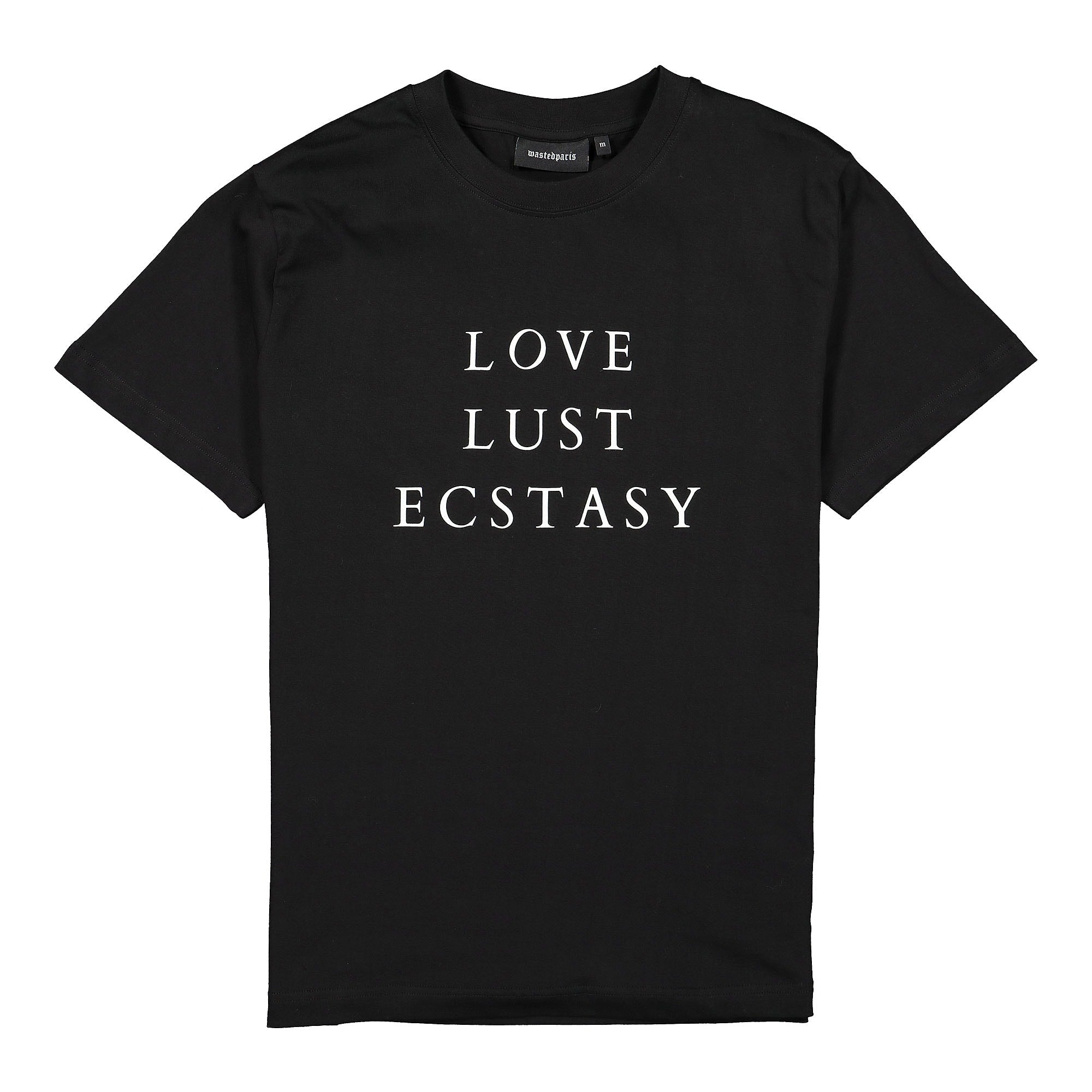 Wasted Paris Love Lust Ecstasy T-Shirt Black T-Shirts | Overkill