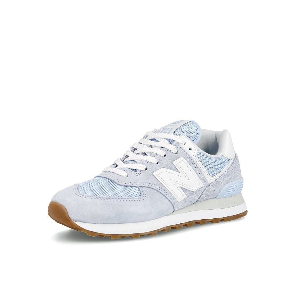 New Balance wl 574 pe2 Blue-White Sneakers Close Up | Overkill