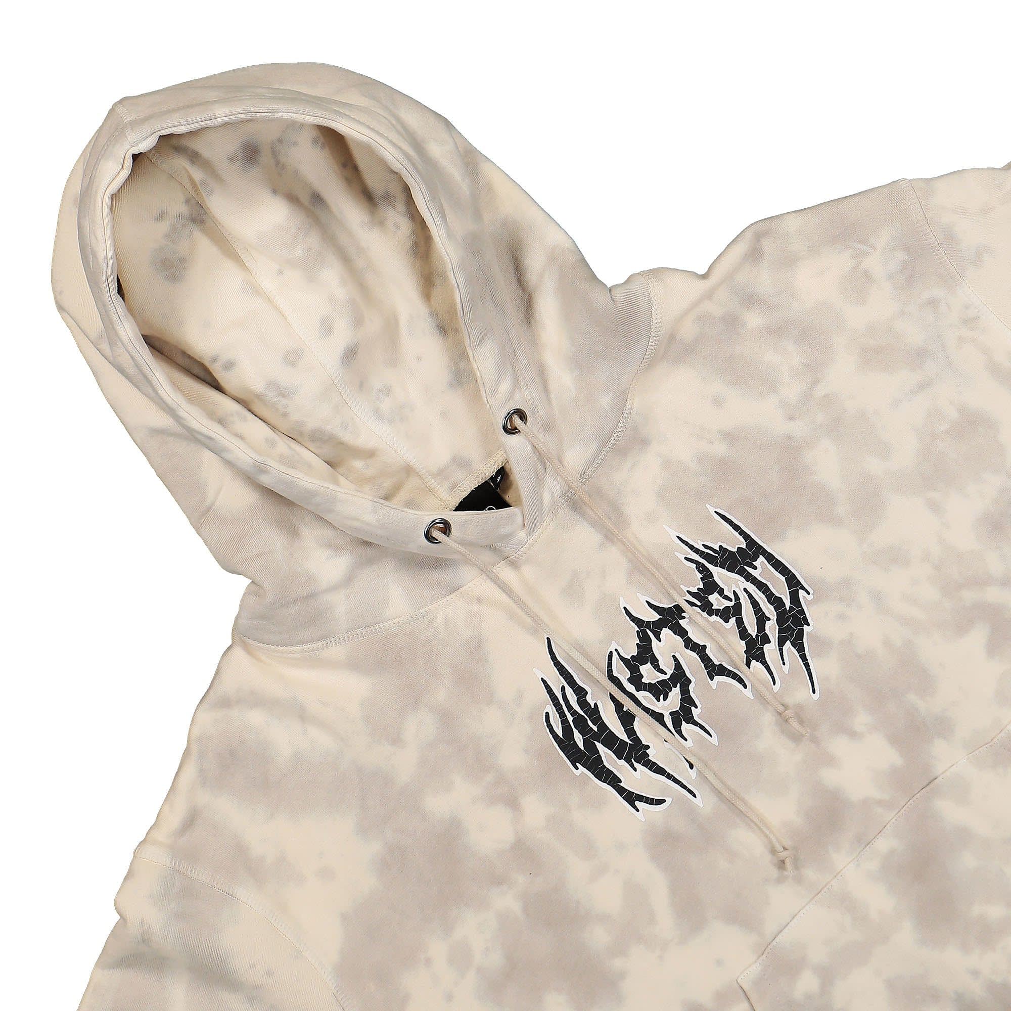 Wasted Paris Wmns Monster Bleach Hoodie Sand / Grey Hoodies Close-up | Overkill