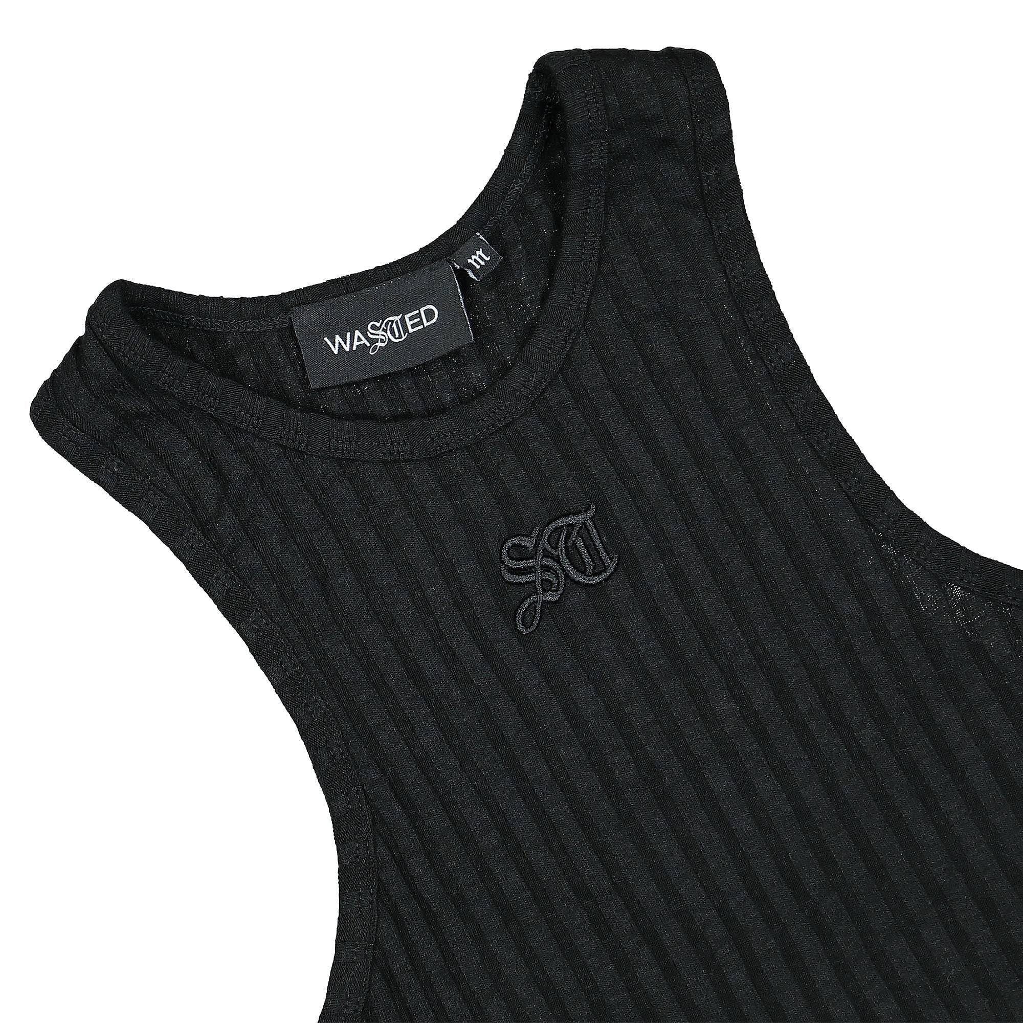 Wasted Paris Wmns Lena Tank Top Black Tops Close-up | Overkill