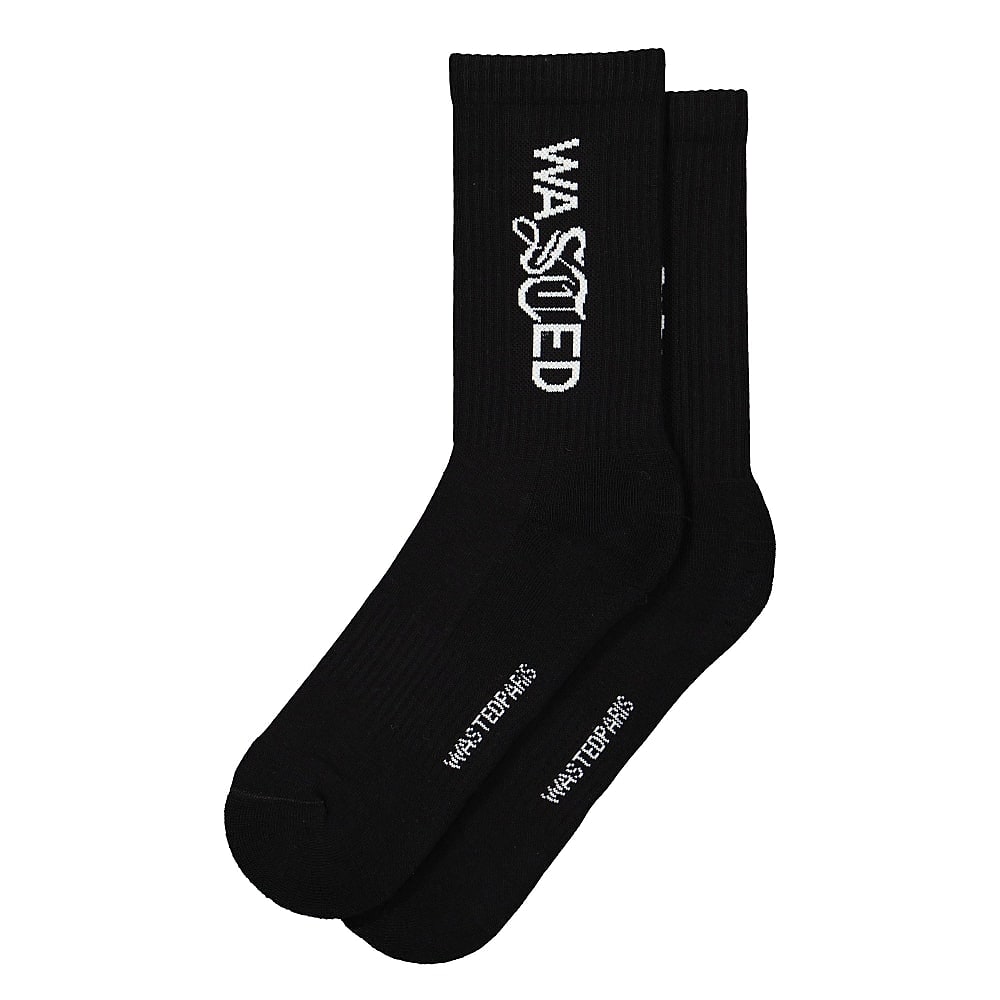 Wasted Paris Signature Socks Black Socks Material | Overkill