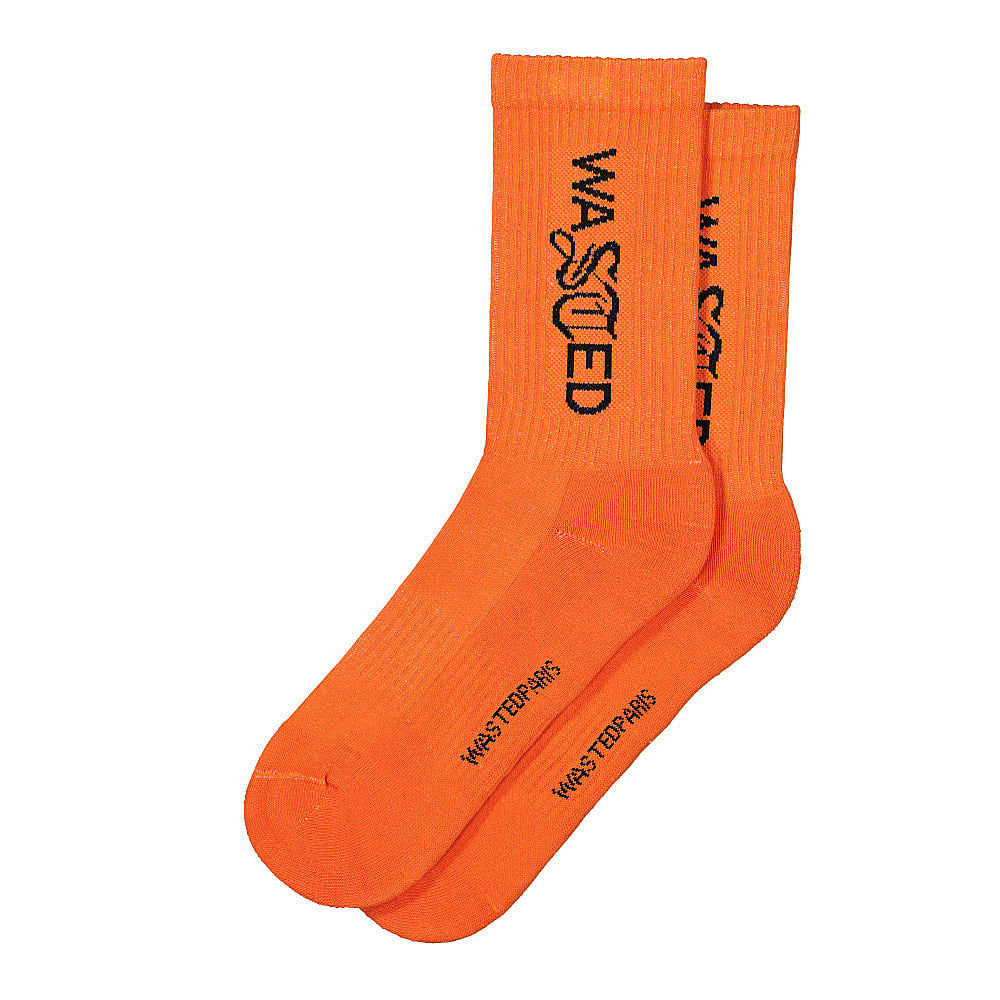 Wasted Paris Signature Socks Orange Socks Material | Overkill