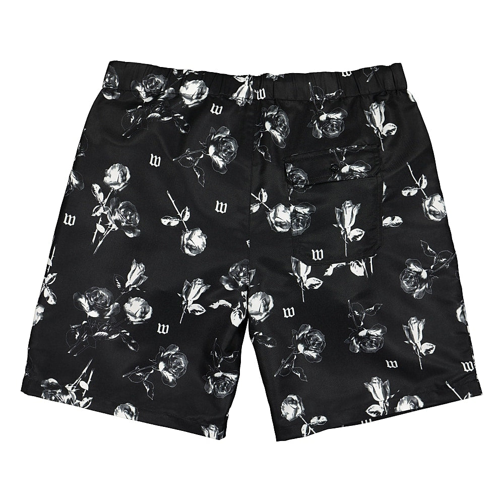 Wasted Paris Allover Charming Short Black Shorts Material | Overkill