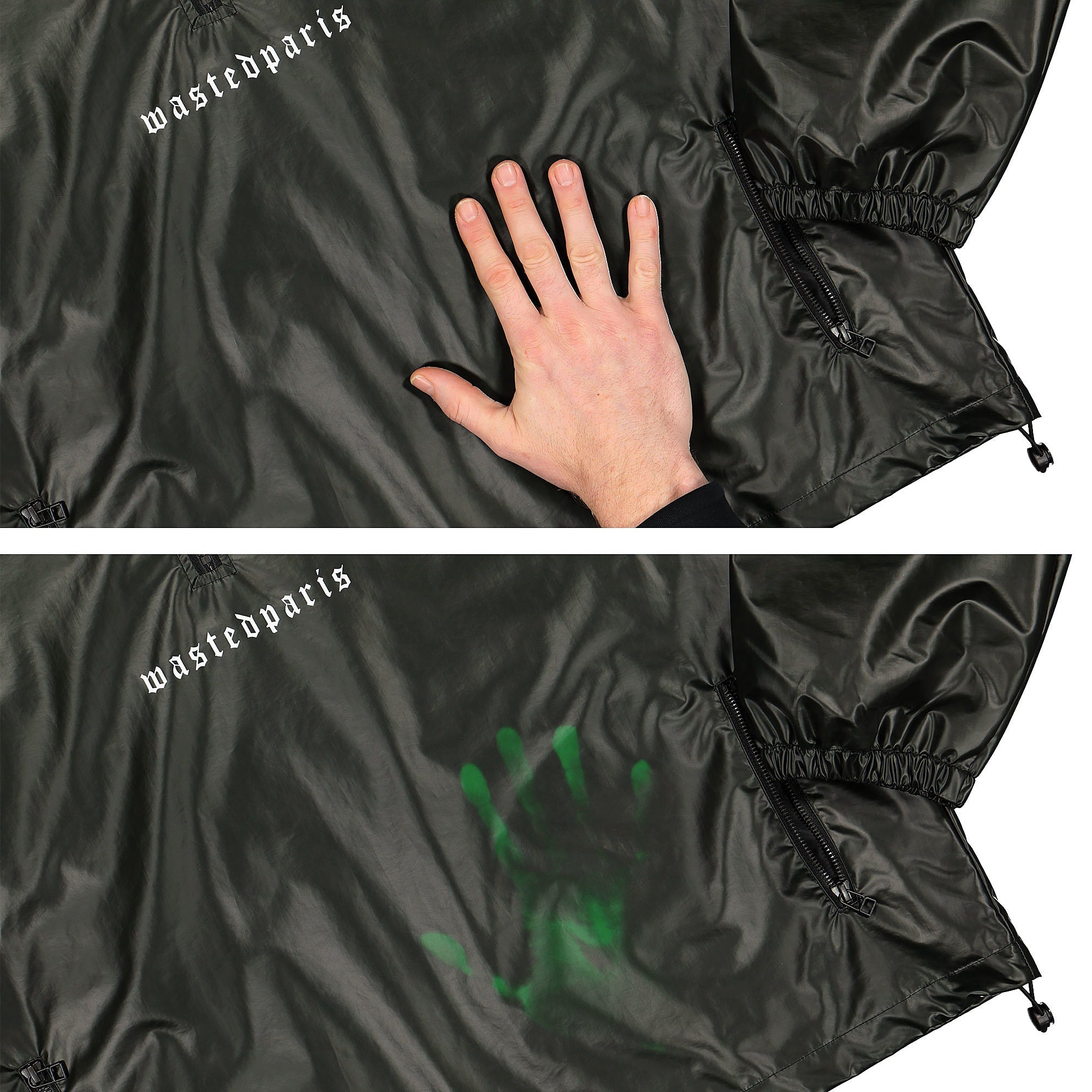 Wasted Paris Heat Windbreaker Black / Green Windbreaker Detail view 1 | Overkill