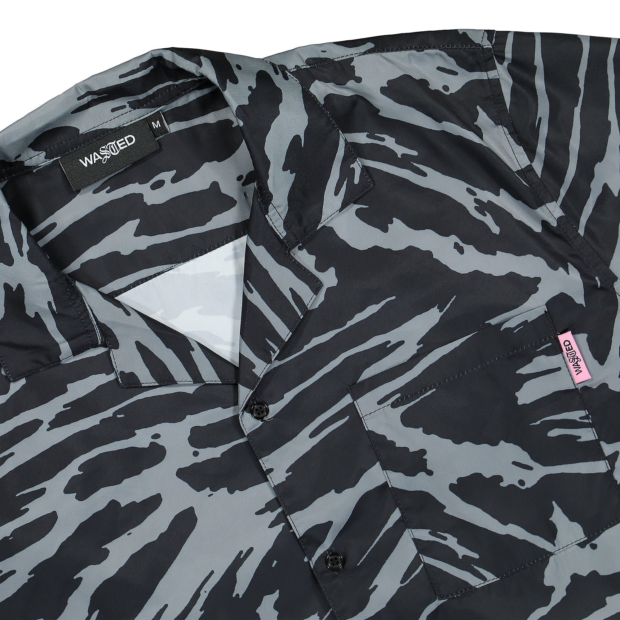Wasted Paris Allover Harvey Shirt Black / Charcoal Shirts Close-up | Overkill