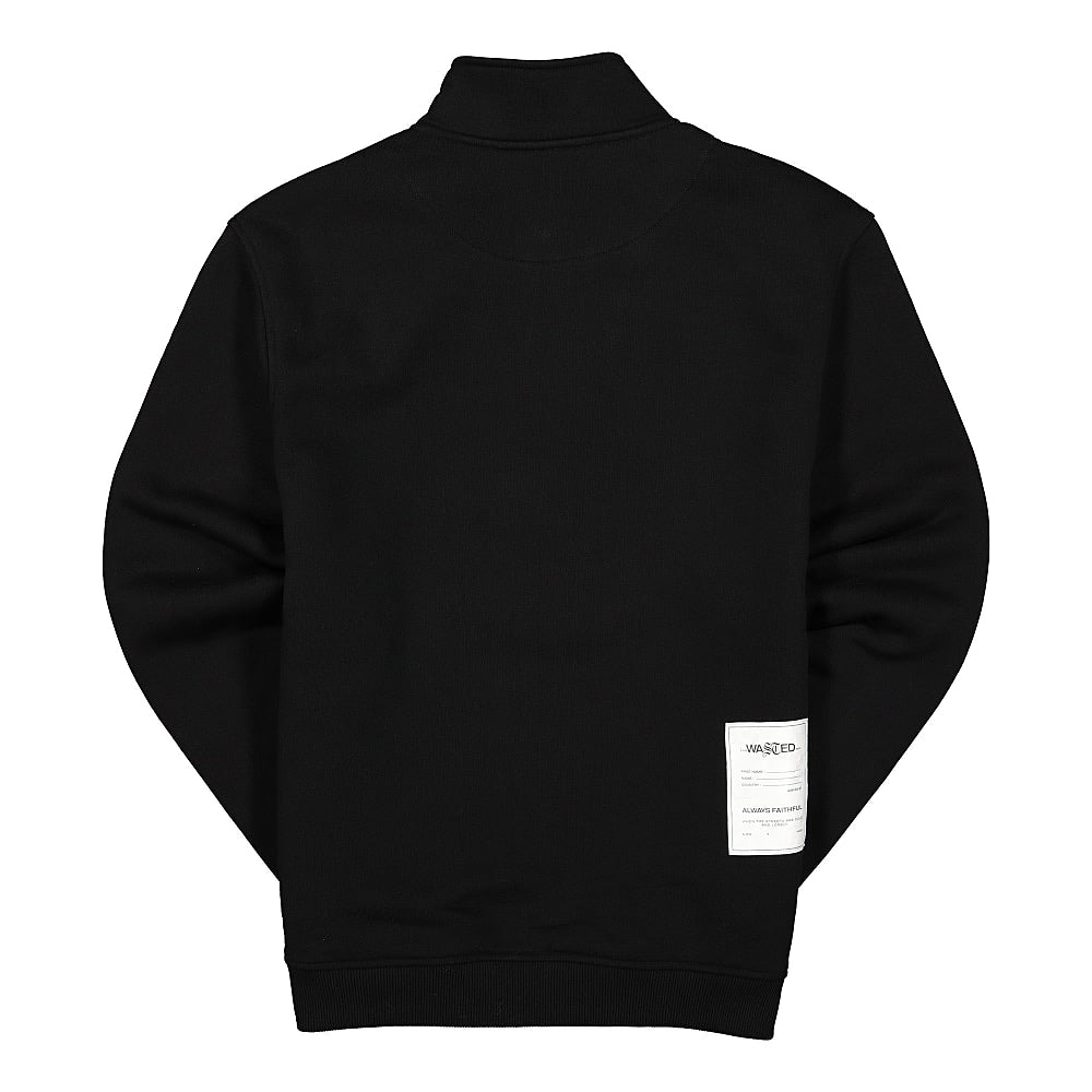 Wasted Paris Essential Funnel Sweatshirt Black Sweatshirts Material | Overkill