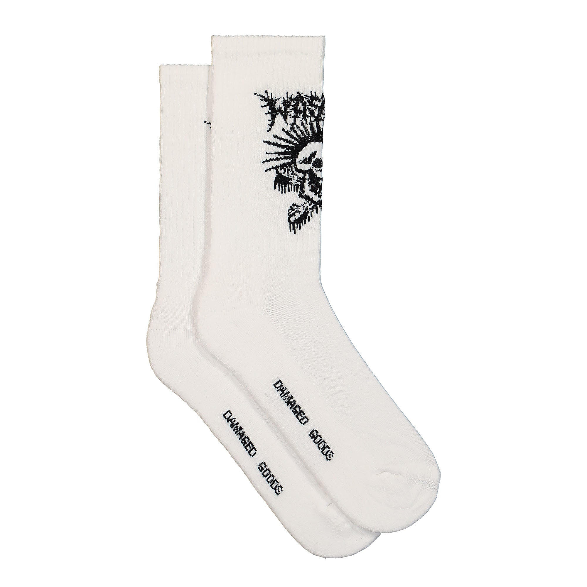 Wasted Paris Exit Socks White Socks Material | Overkill