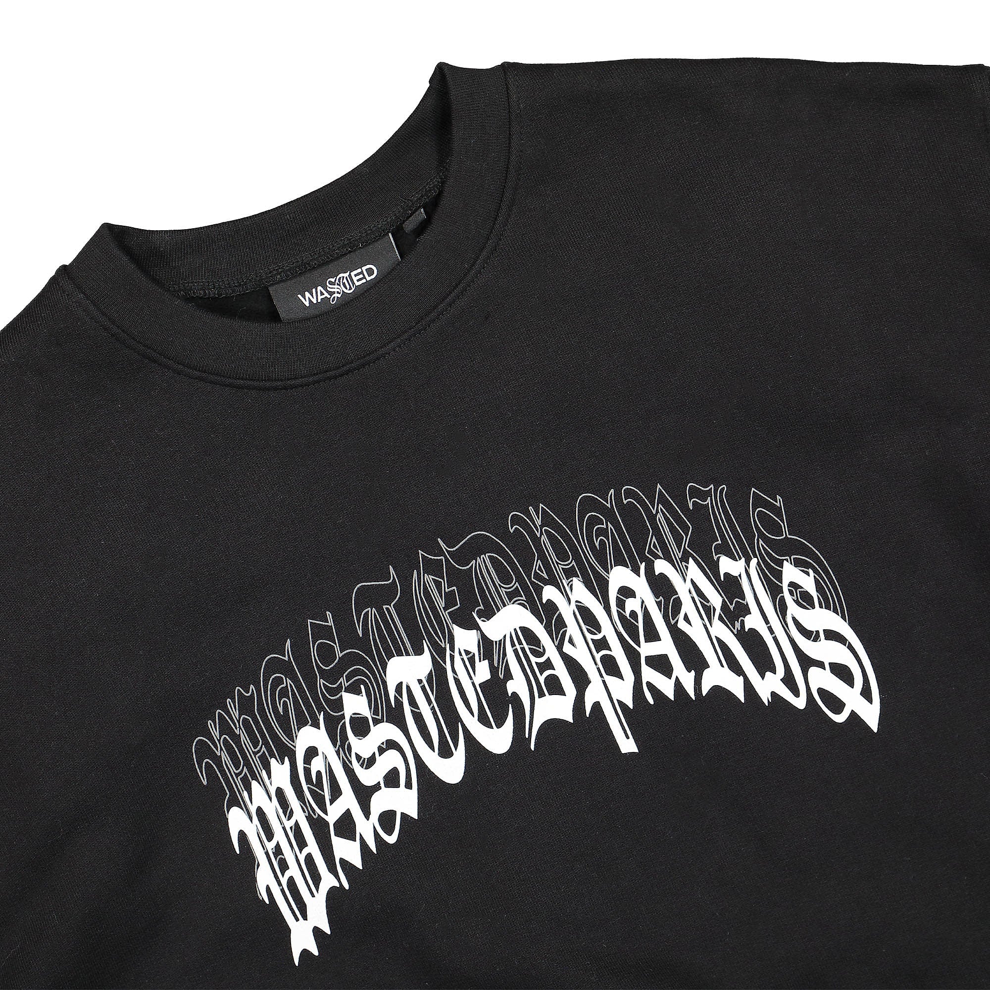 Wasted Paris Kingdom Crew Neck Black Sweatshirts Close-up | Overkill