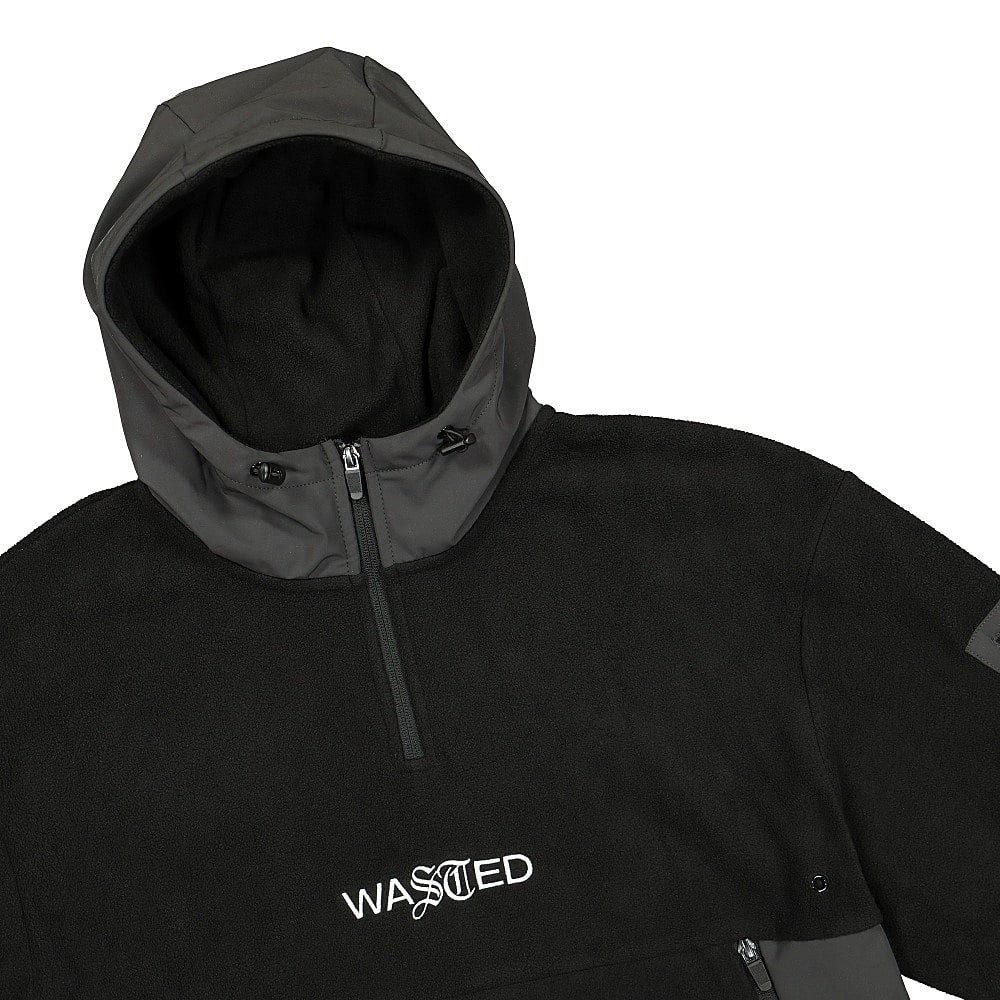 Wasted Paris Polar Titanium Hoodie Black Hoodies Close-up | Overkill