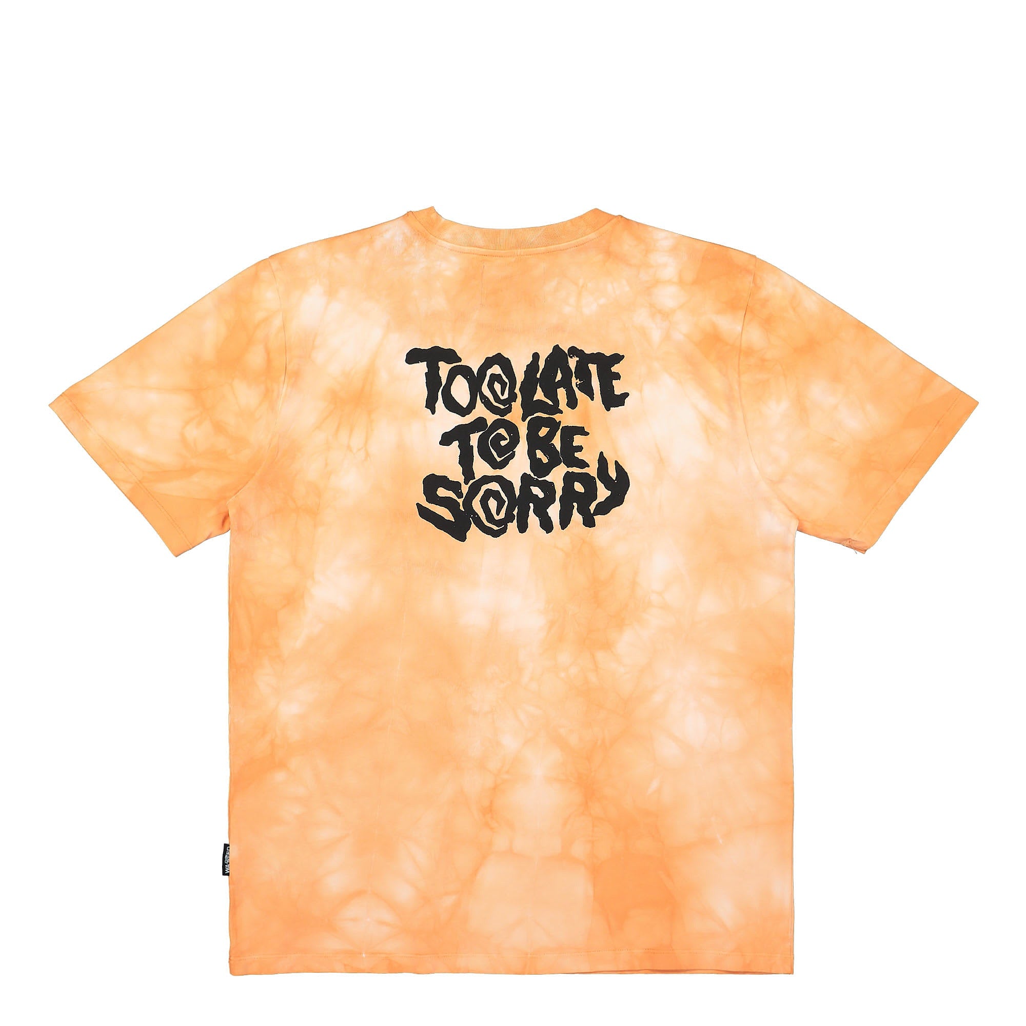 Wasted Paris Sorry Marble Dye T-Shirt Tangerine / White T-Shirts Close-up | Overkill