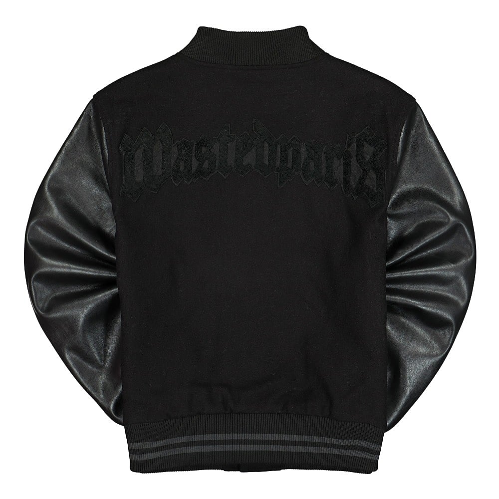 Wasted Paris Varsity Jacket Black Bomber & Varsity Jackets Close-up | Overkill
