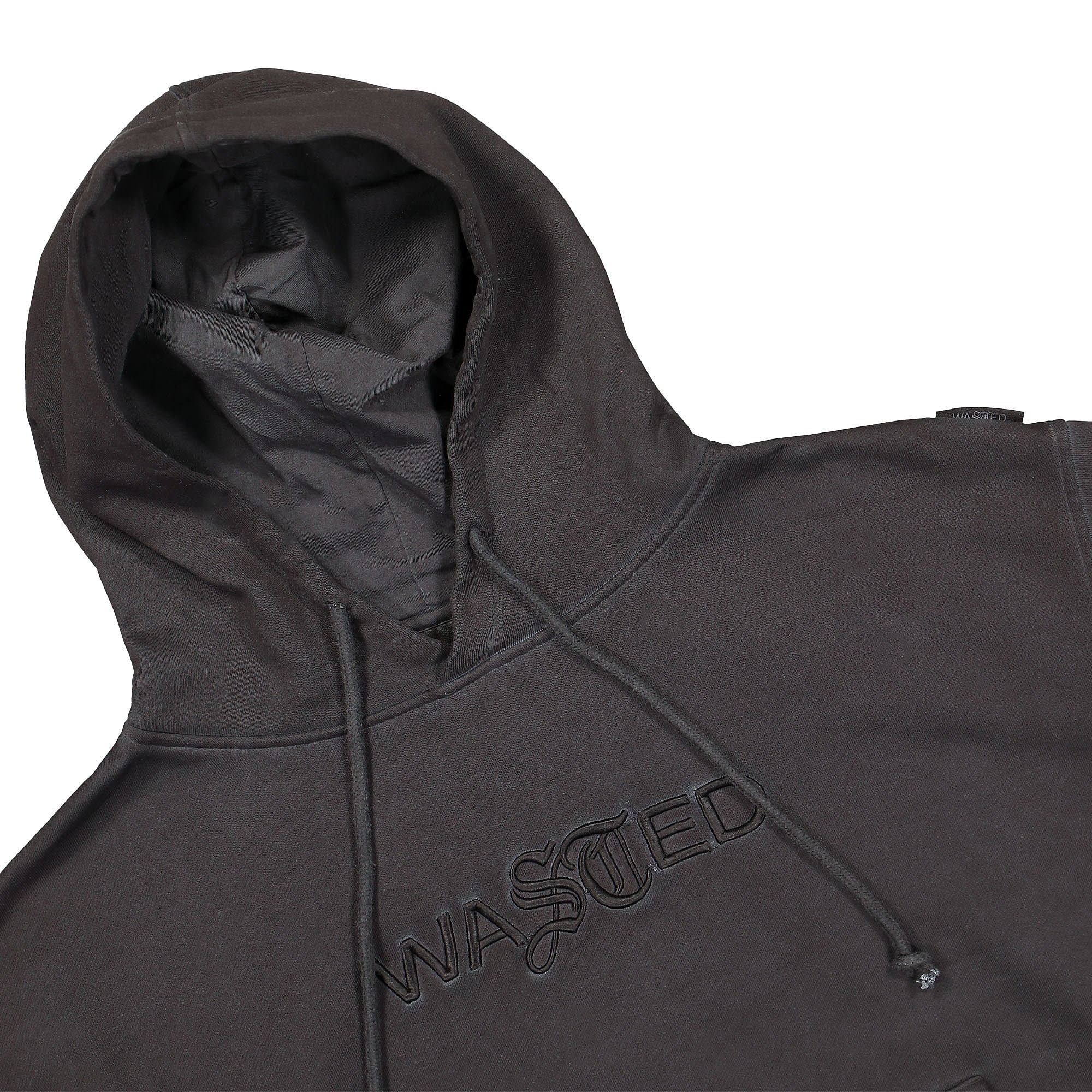 Wasted Paris Wmns Chill Signature Hoodie Faded Black Hoodies Close-up | Overkill
