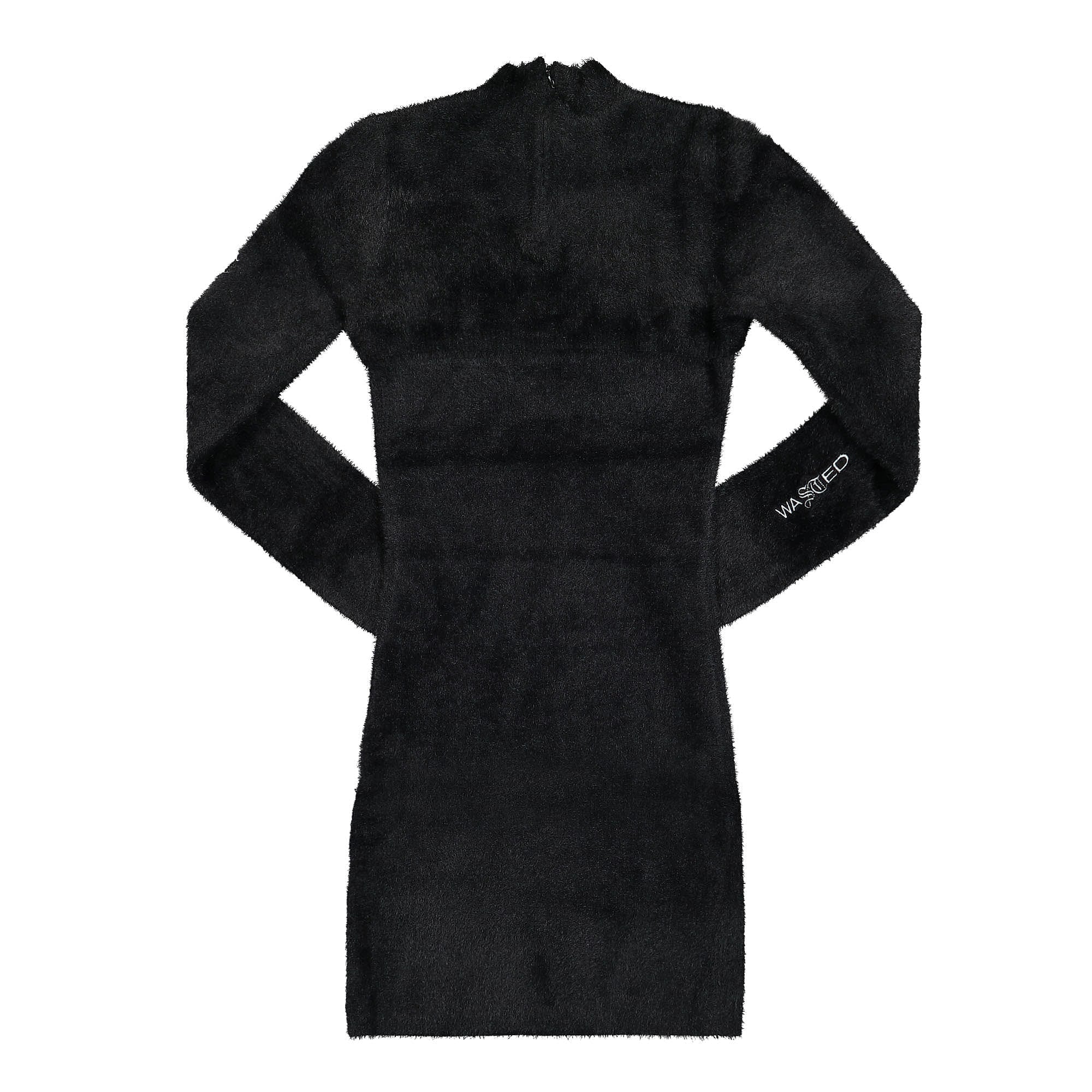 Wasted Paris Wmns Liv Fuzzy Dress Black Dresses Material | Overkill