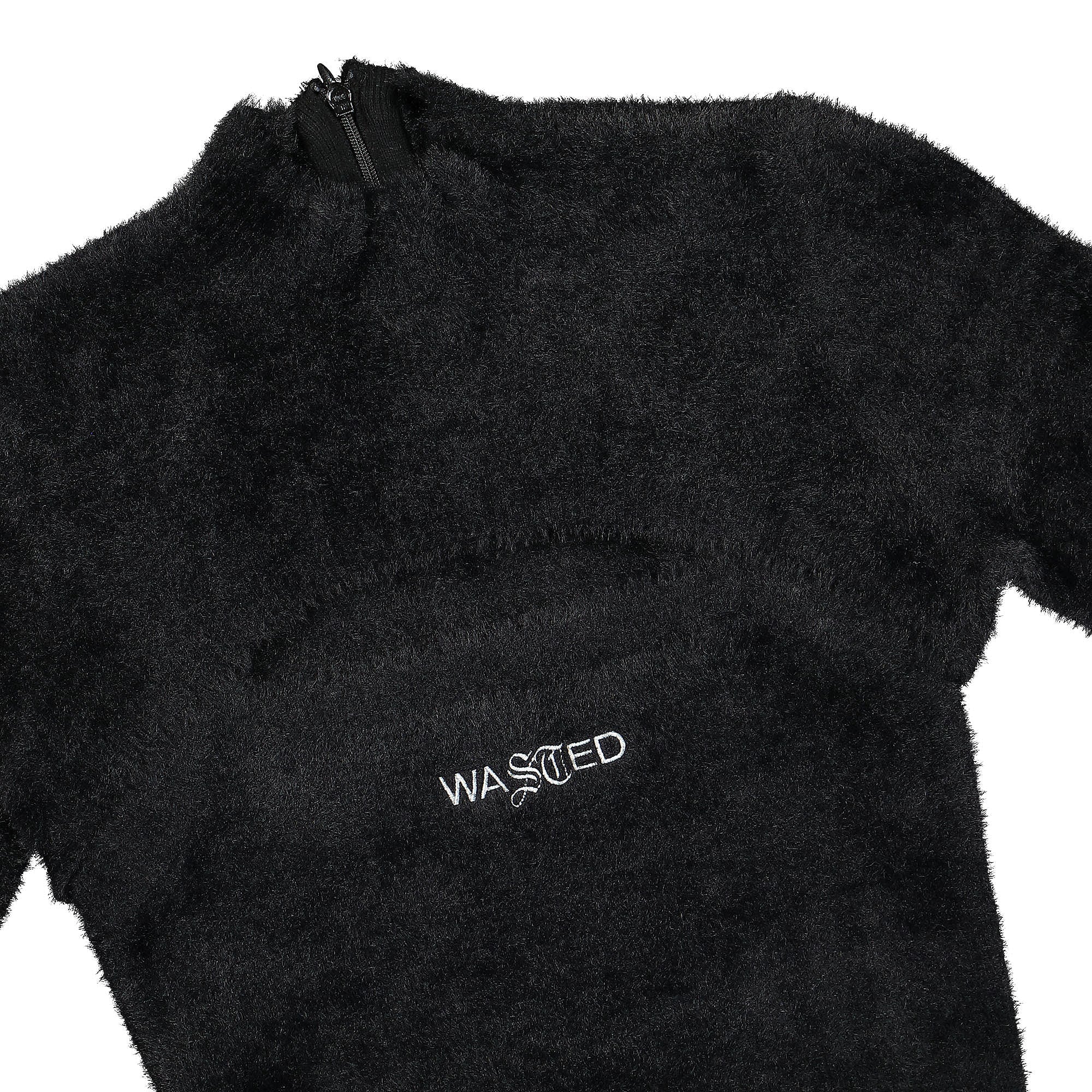 Wasted Paris Wmns Liv Fuzzy Dress Black Dresses Close-up | Overkill