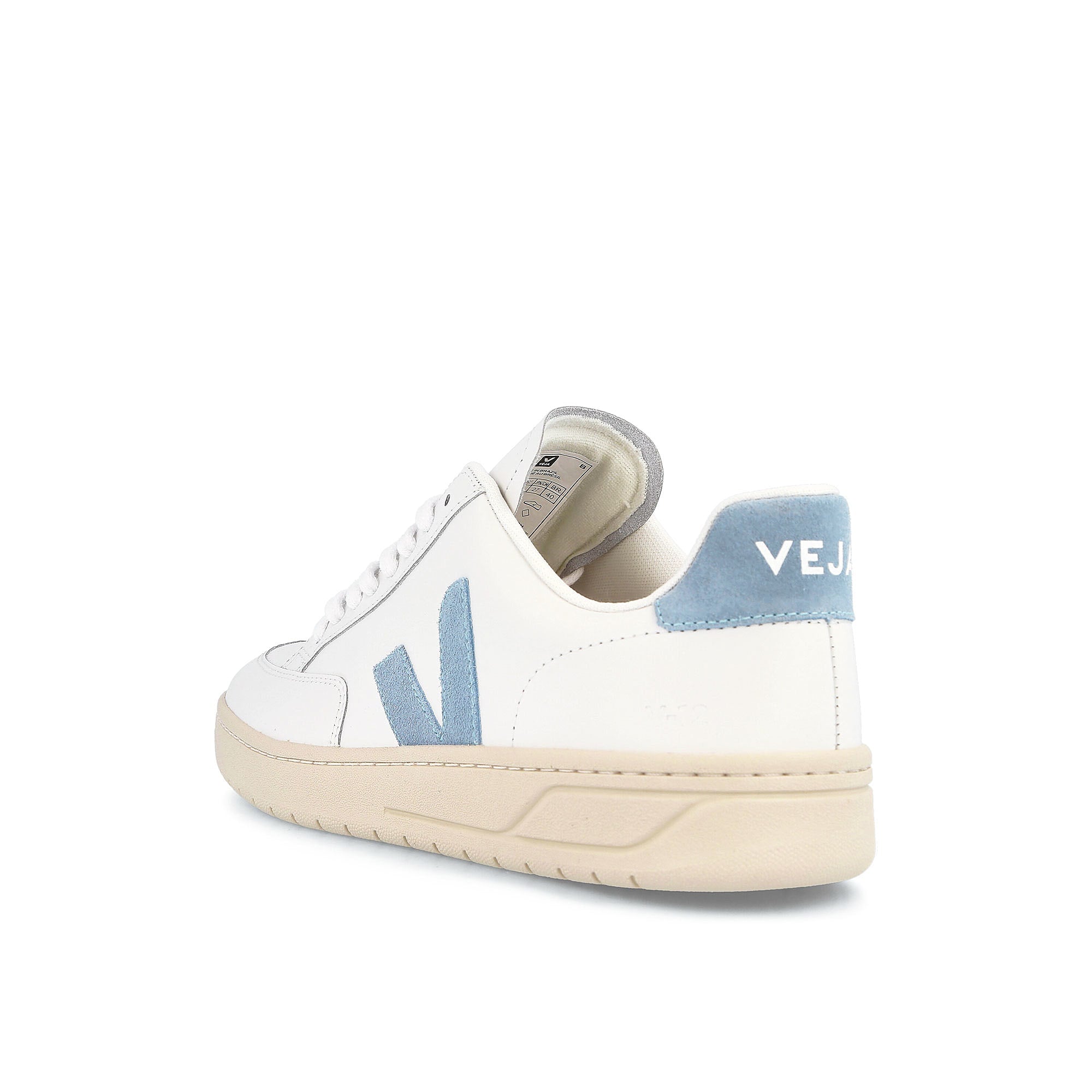 Veja w v-12 leather White-Blue Sneakers Material | Overkill
