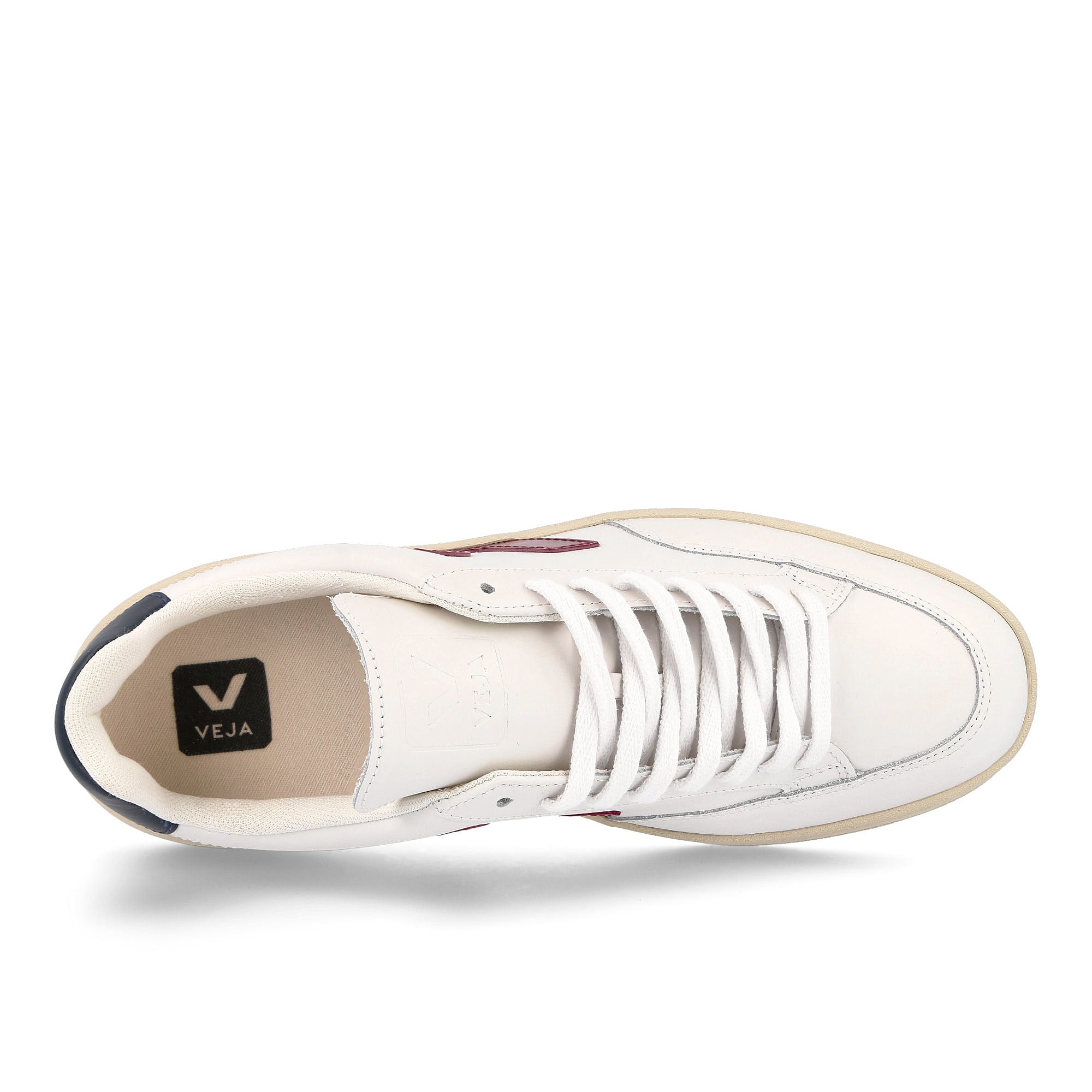 Veja v-12 leather Extra White-Marsala Nautico Low Top Sneakers Detailfoto | Overkill