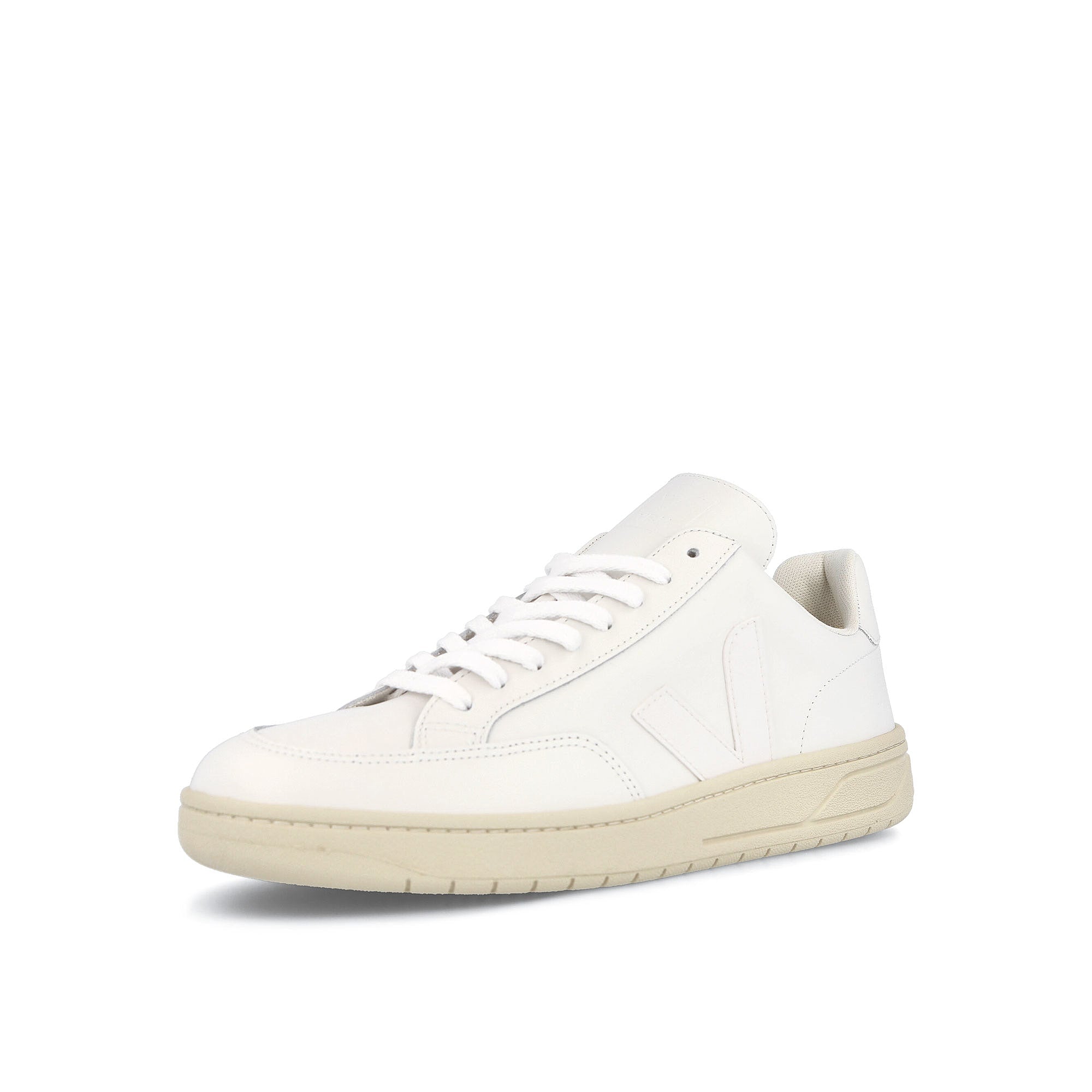Veja wmns v-12 leather Extra White Low Top Sneakers Close Up | Overkill