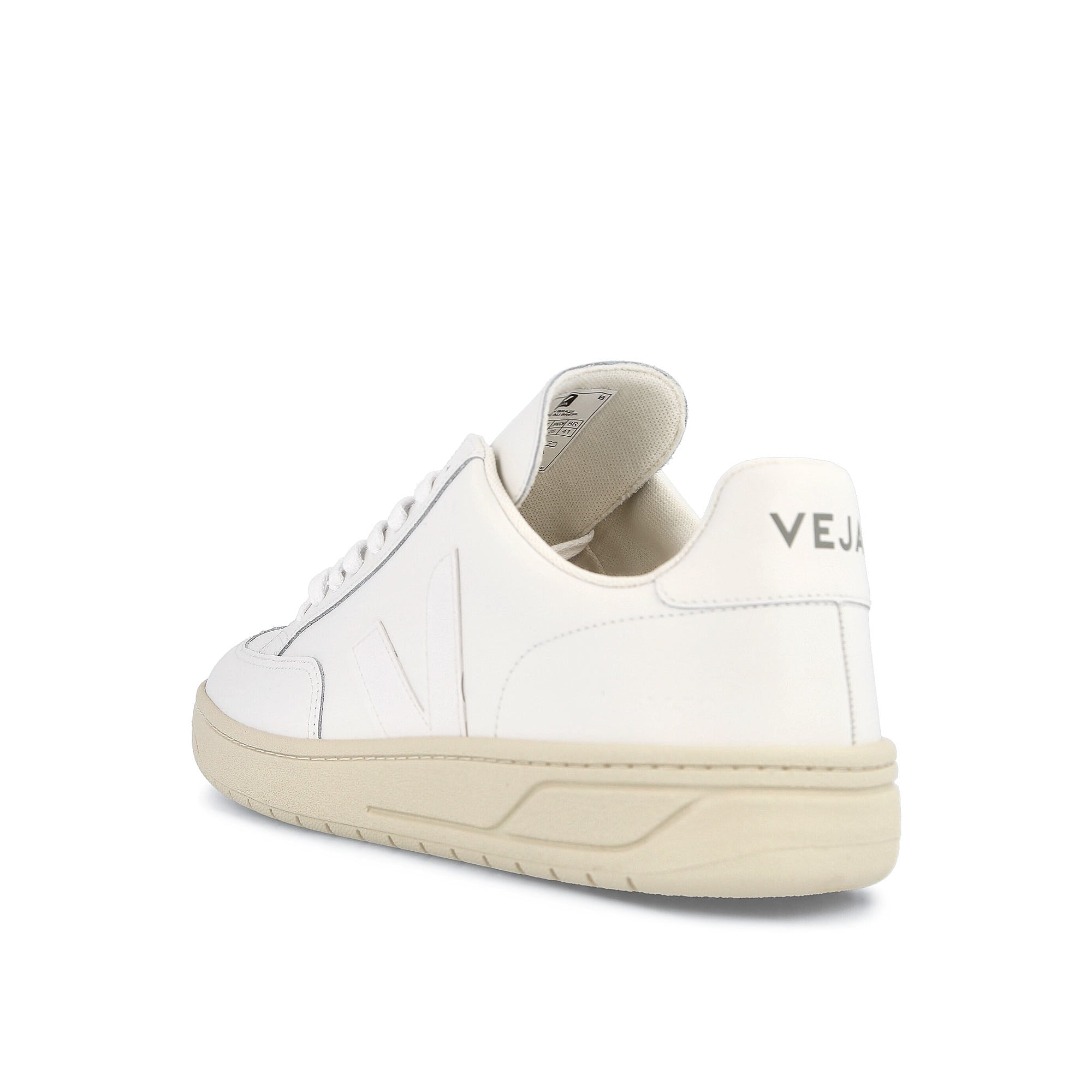 Veja v-12 leather Extra White Low Top Sneakers Material | Overkill